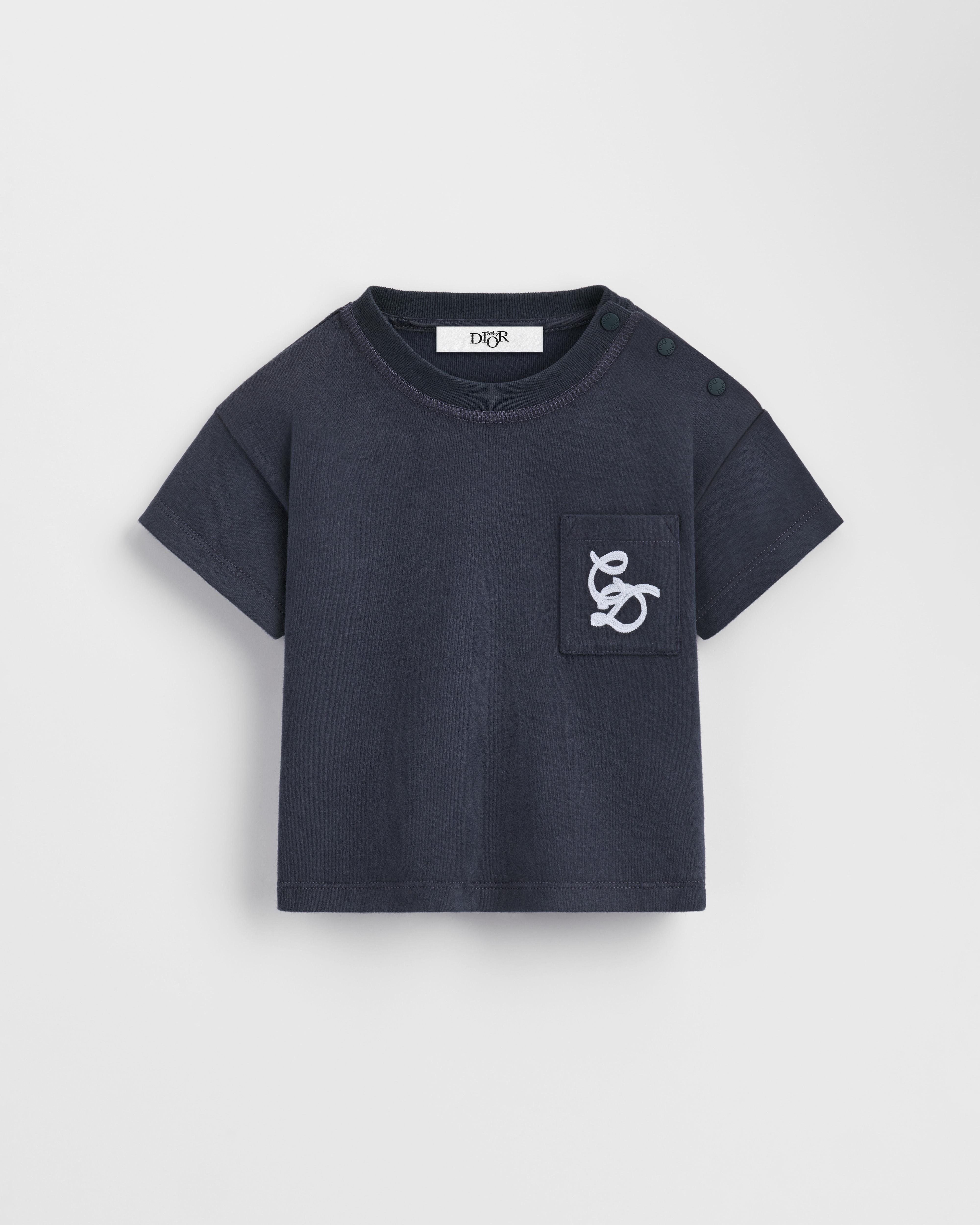 Baby T-Shirt Navy Blue Cotton Jersey E01