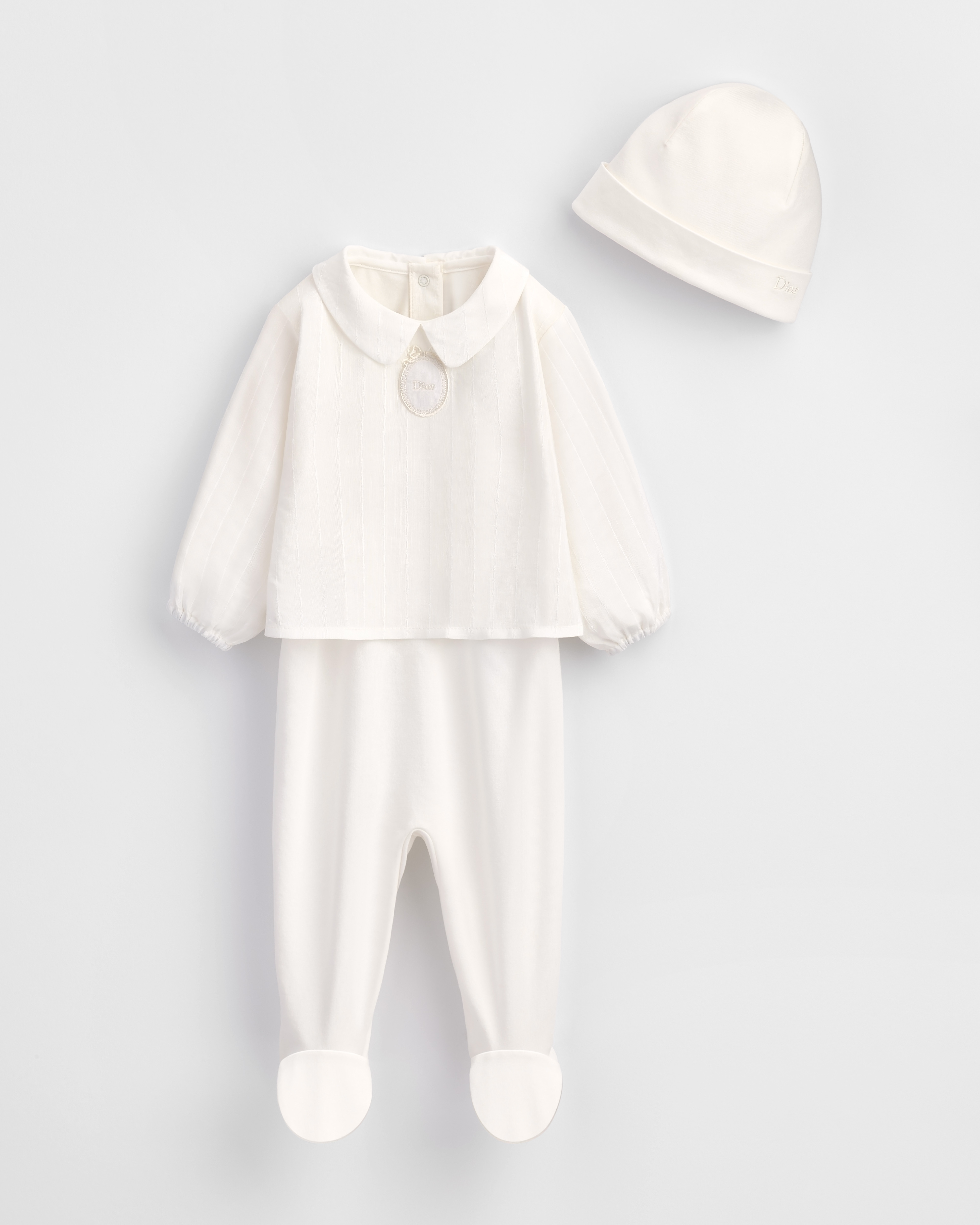Newborn Gift Set Ivory Hemp-Cotton-Blend Voile and Cotton Jersey E01