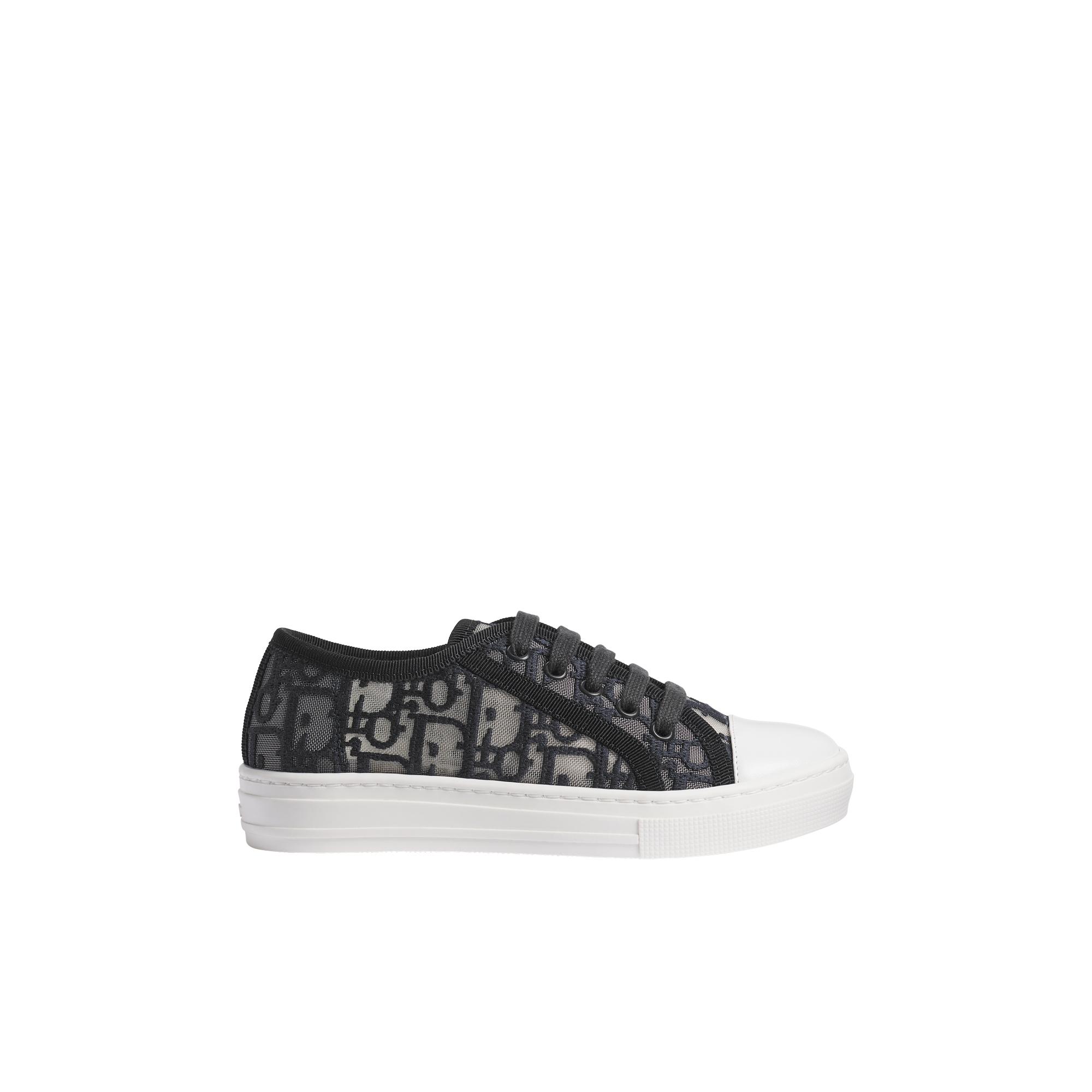 Kids' Walk'n'Dior Sneaker Navy Blue Dior Oblique Embroidered Mesh E02