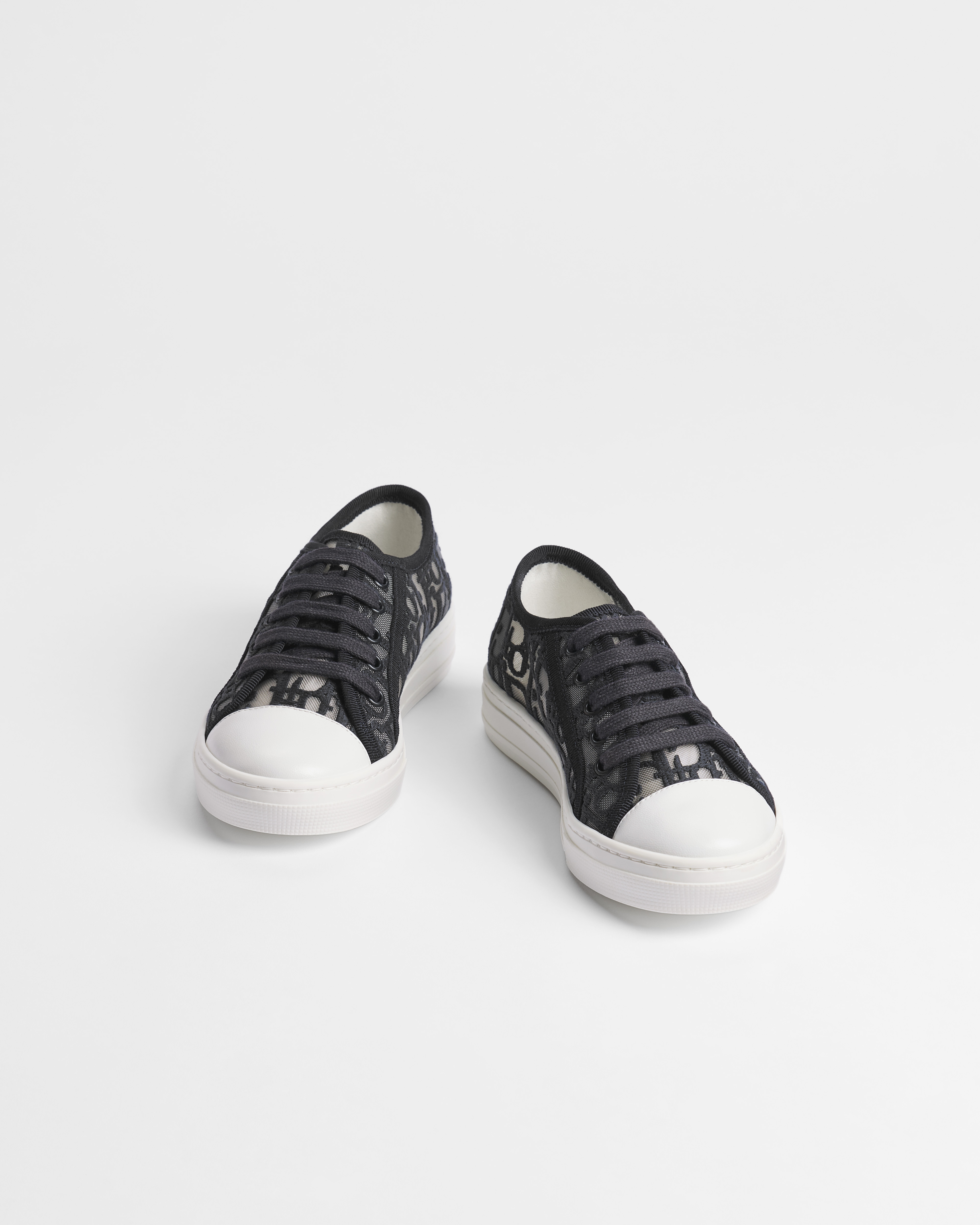 Kids' Walk'n'Dior Sneaker Navy Blue Dior Oblique Embroidered Mesh E03