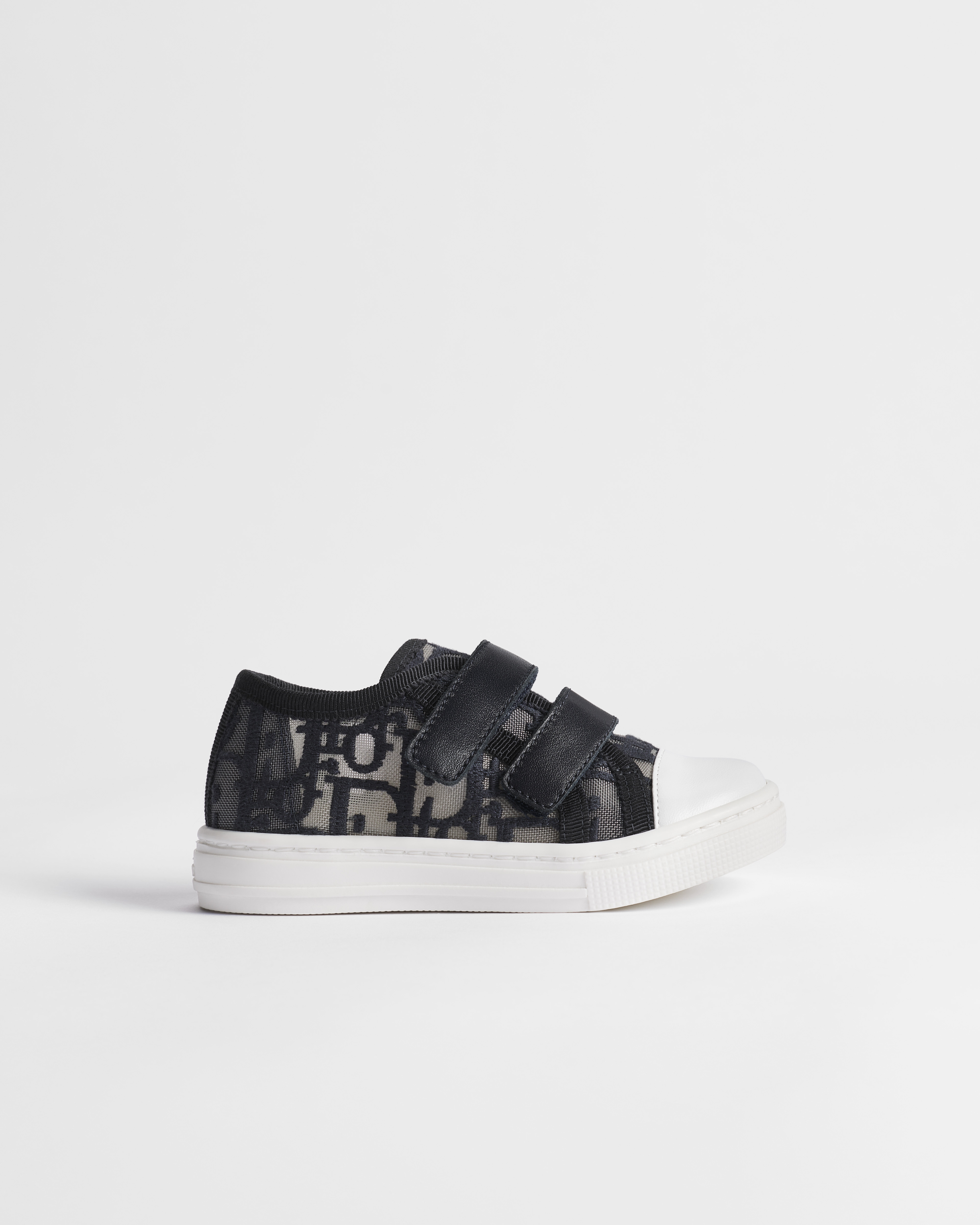 Baby Walk'n'Dior Sneaker Mesh mit Dior Oblique Stickerei in Marineblau E02