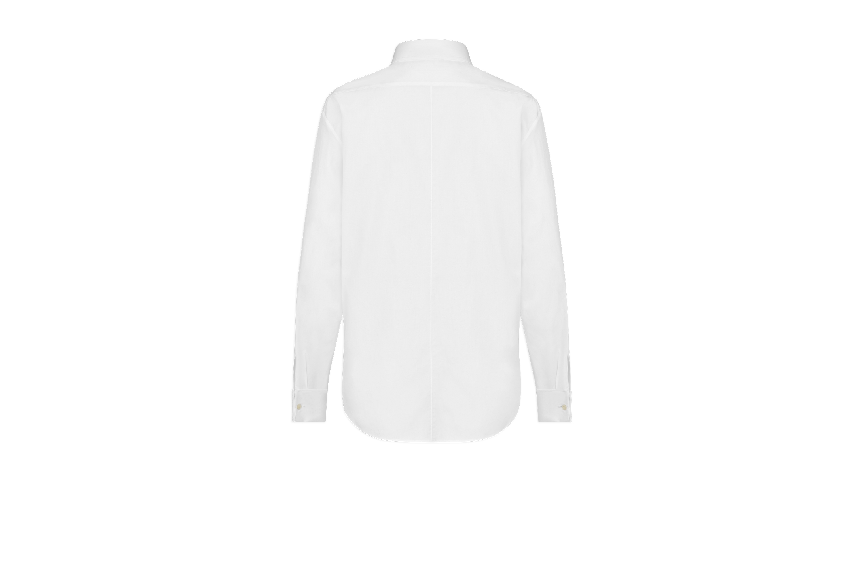 Bluse mit Plastron Baumwollpopelin in Weiß E08