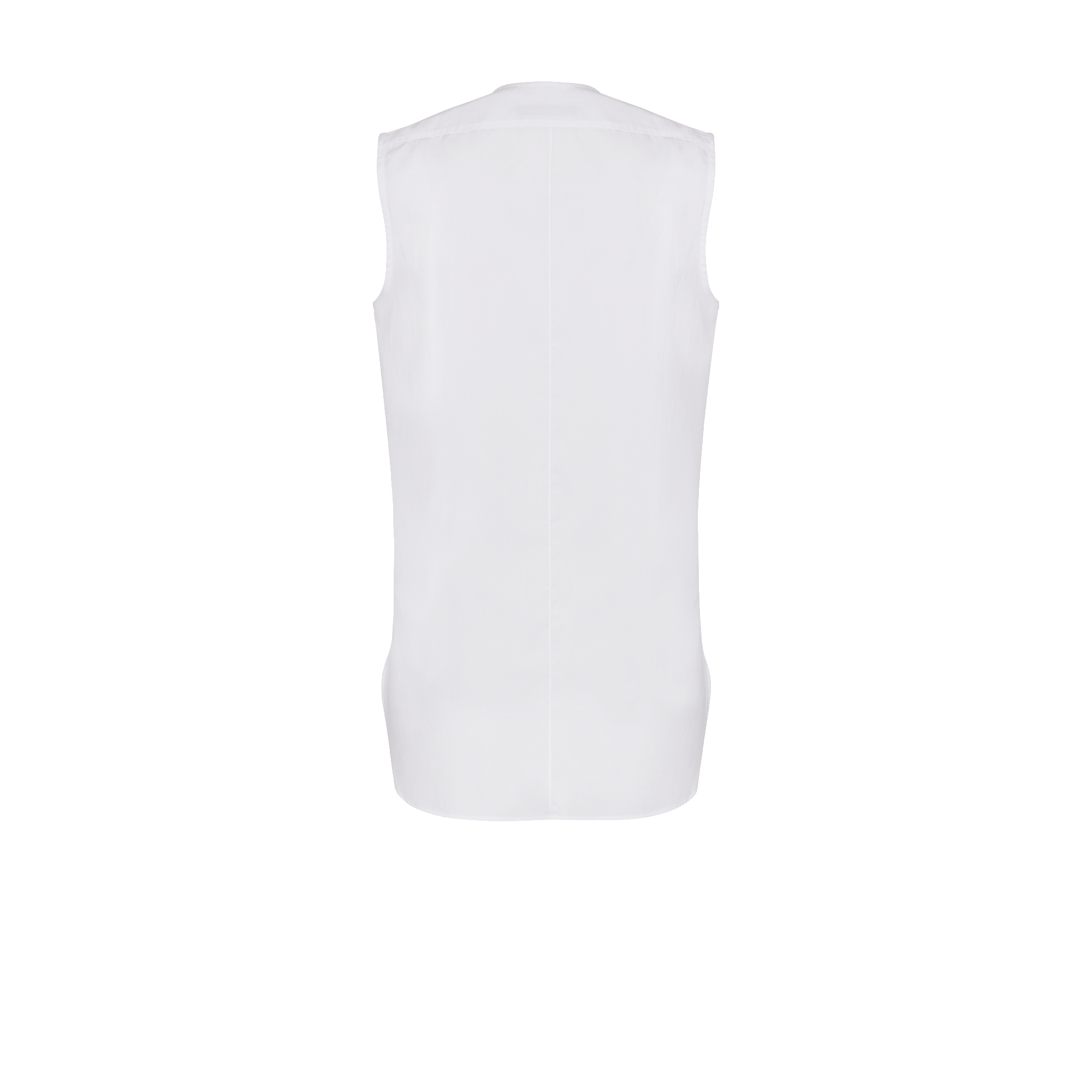 Sleeveless Blouse with Plastron