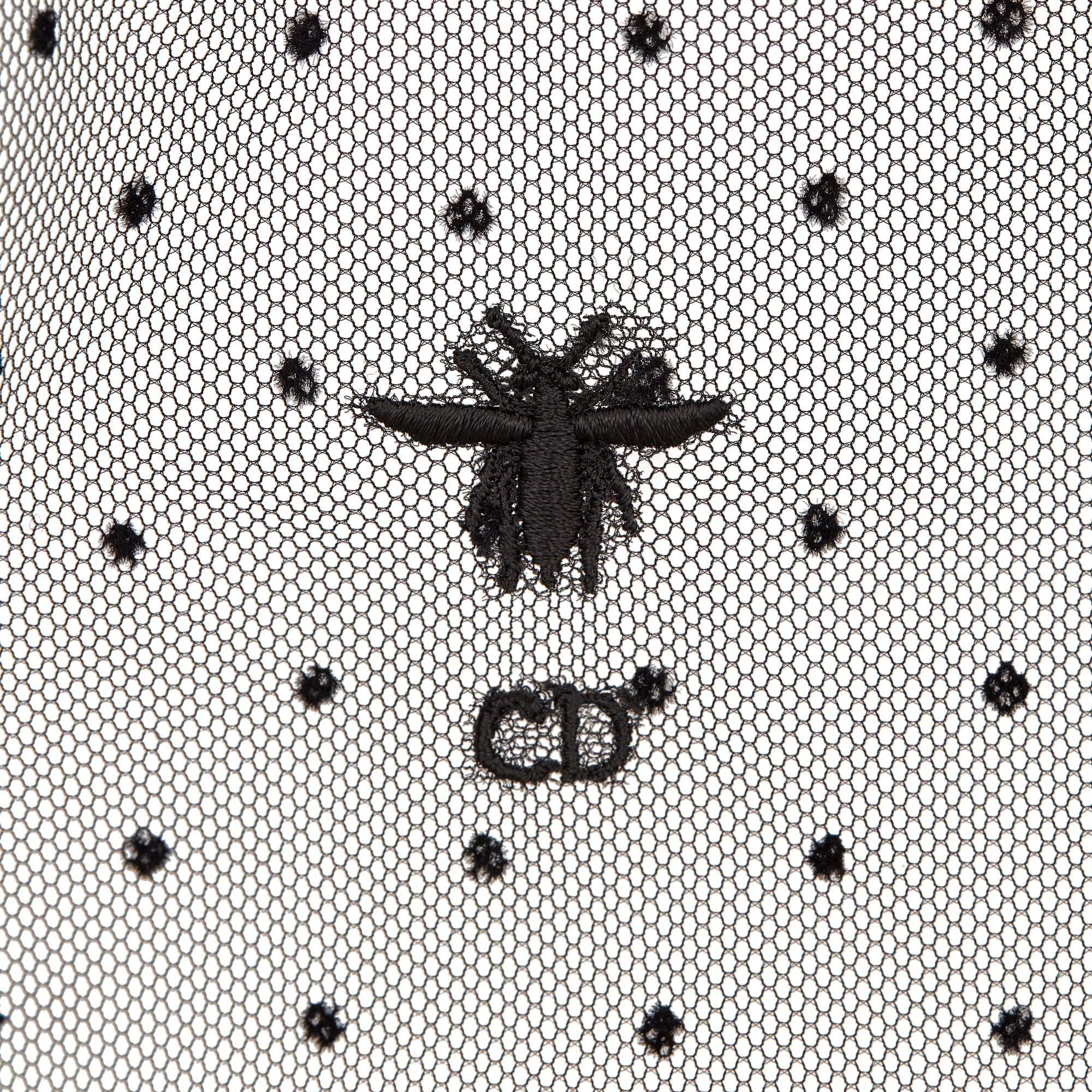 Blouse transparente à plastron intégré Tulle plumetis noir E09