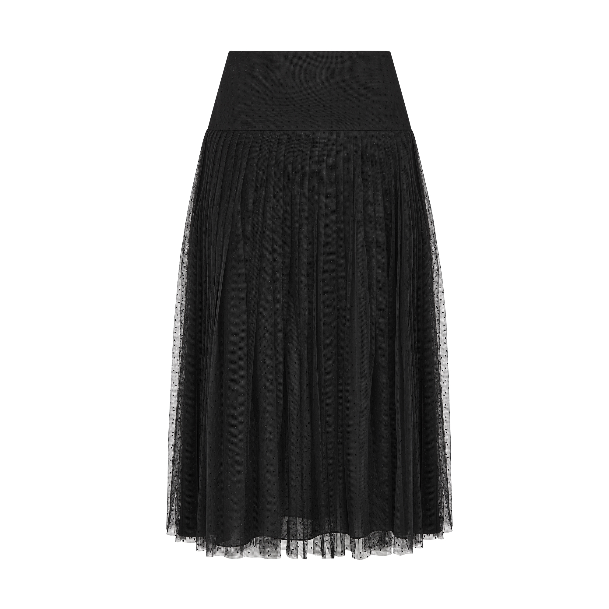  Black Plumetis Tulle