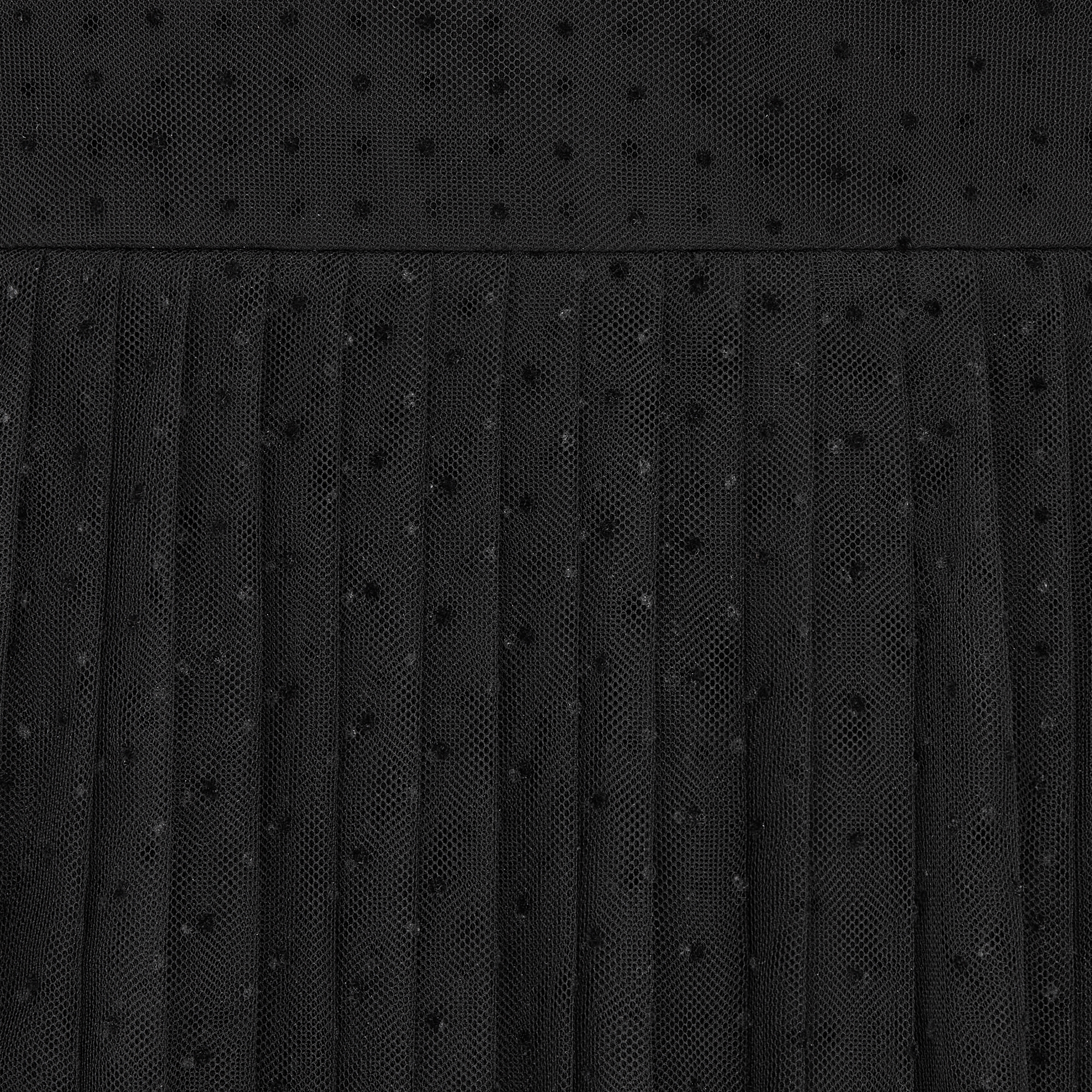 Midi-Faltenrock Plumetis Tüll in Schwarz E09