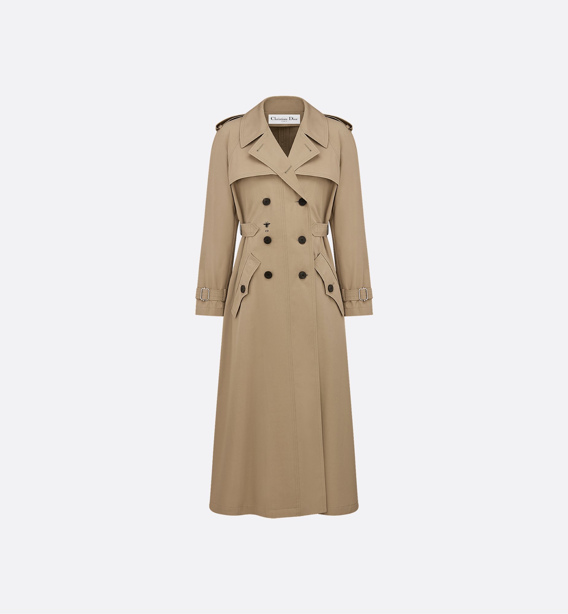 Coat with Belt Blue Double-Sided Virgin Wool | DIOR Coat with Belt Blue Double-Sided Virgin Wool | DIOR