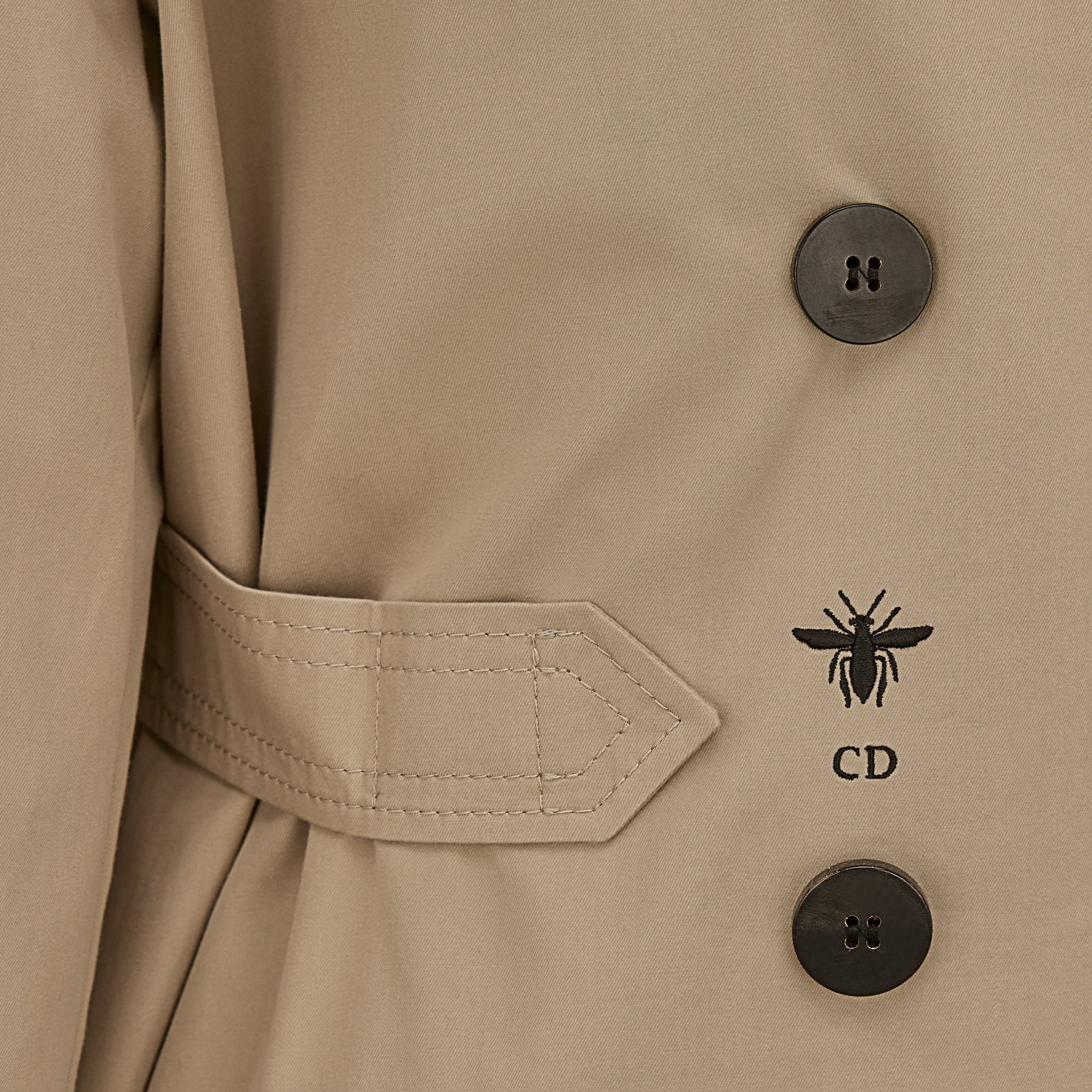 DIOR Trench Coat Beige Cotton Size 34 Women