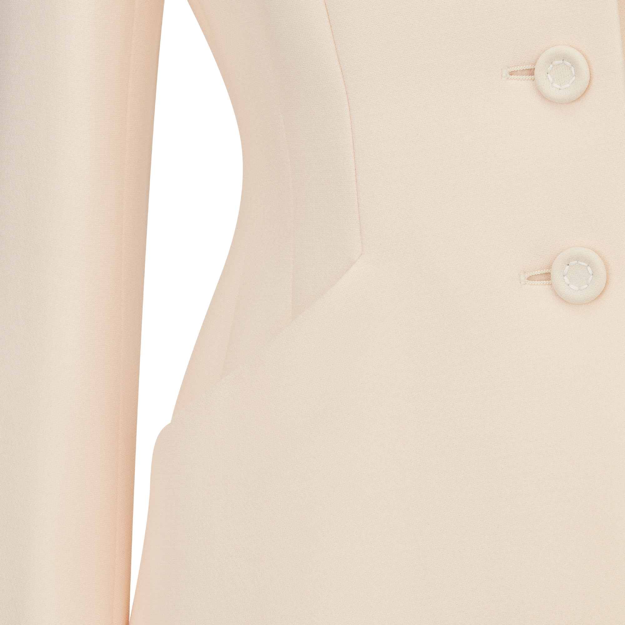 30 Montaigne Bar 西裝外套 白色單排釦羊毛及絲綢 E09