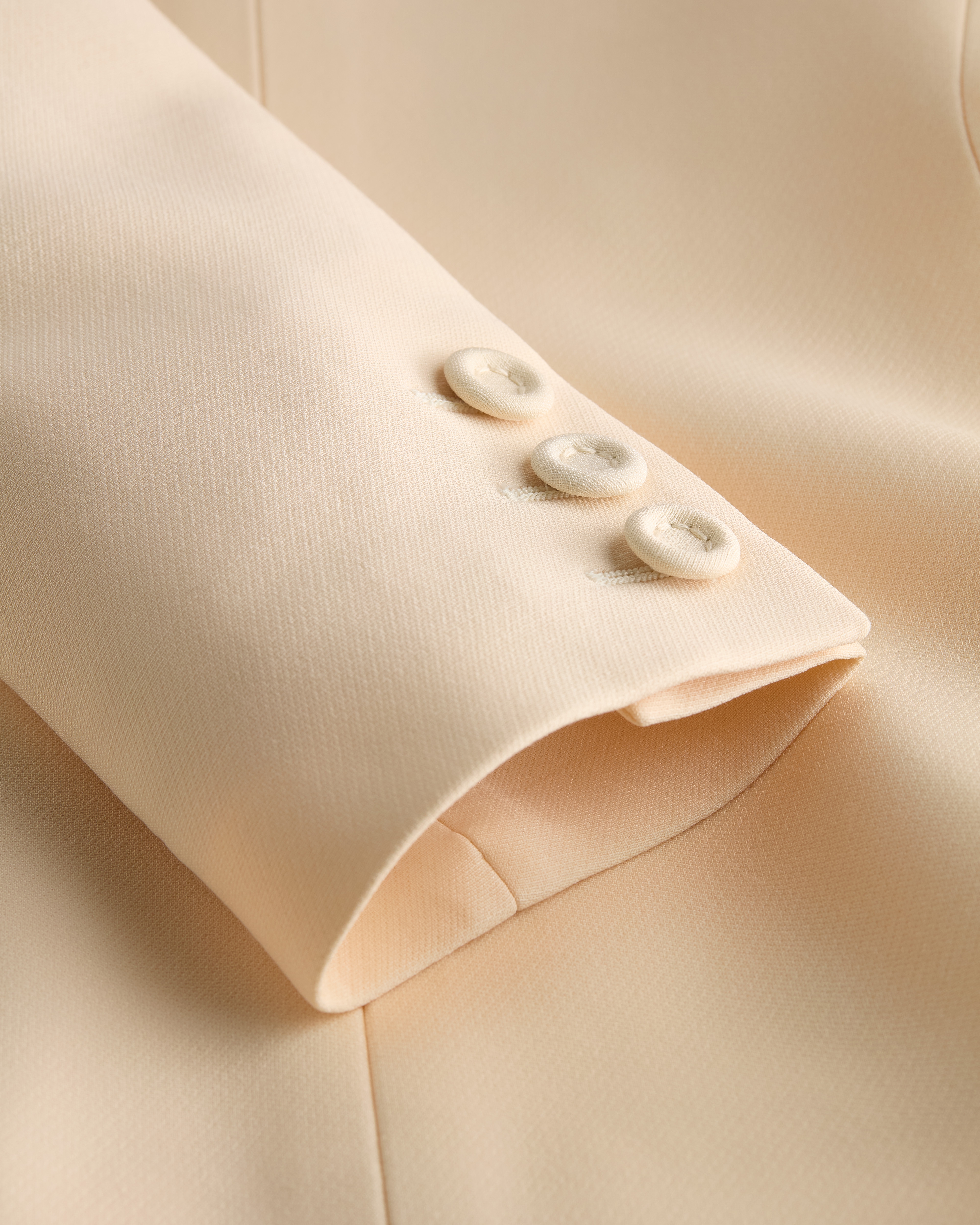 Veste Bar 30 Montaigne Laine et soie blanches simple boutonnage E09