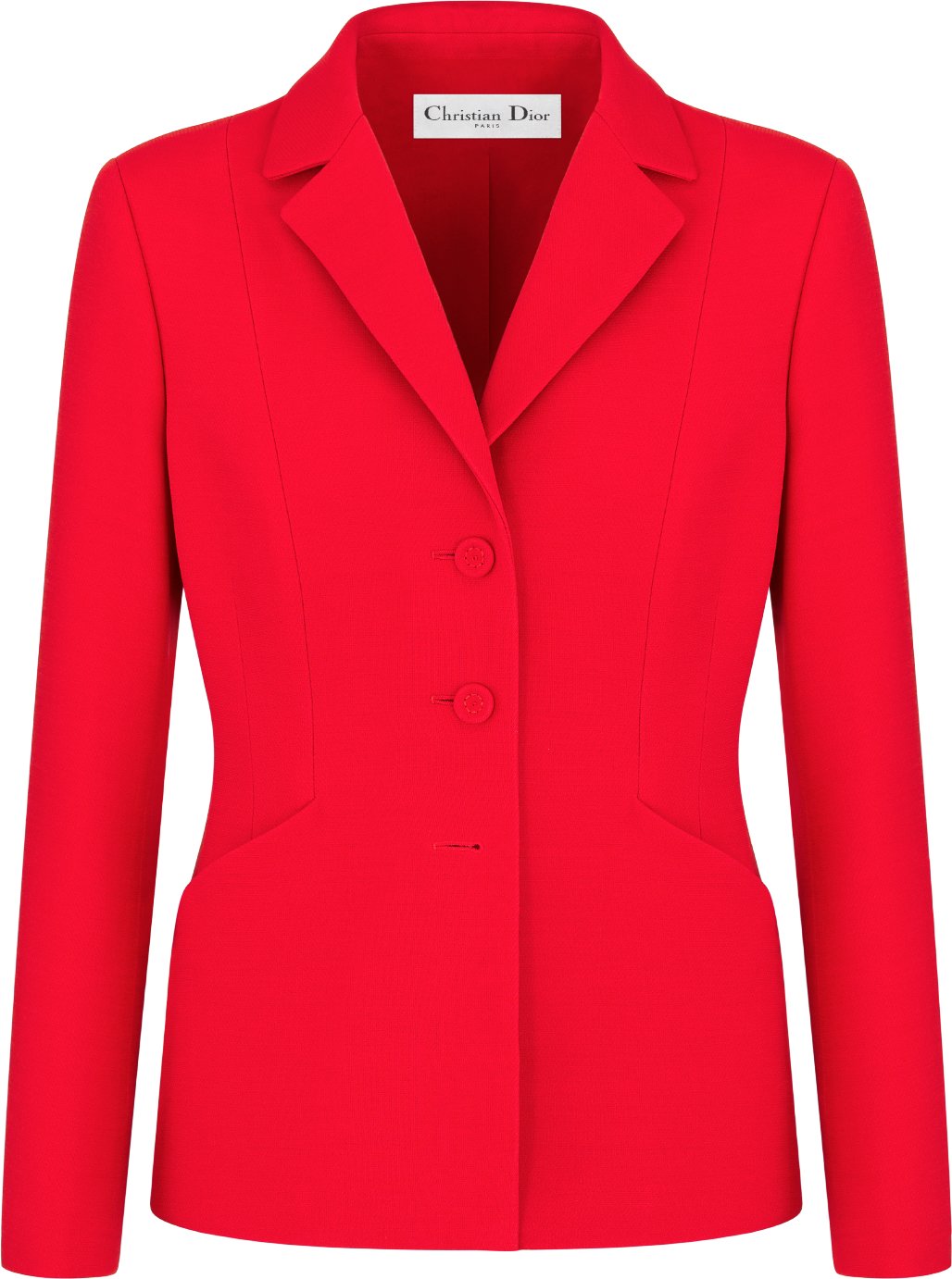 30 Montaigne Bar Jacket Red Single Breasted Wool and Silk DIOR