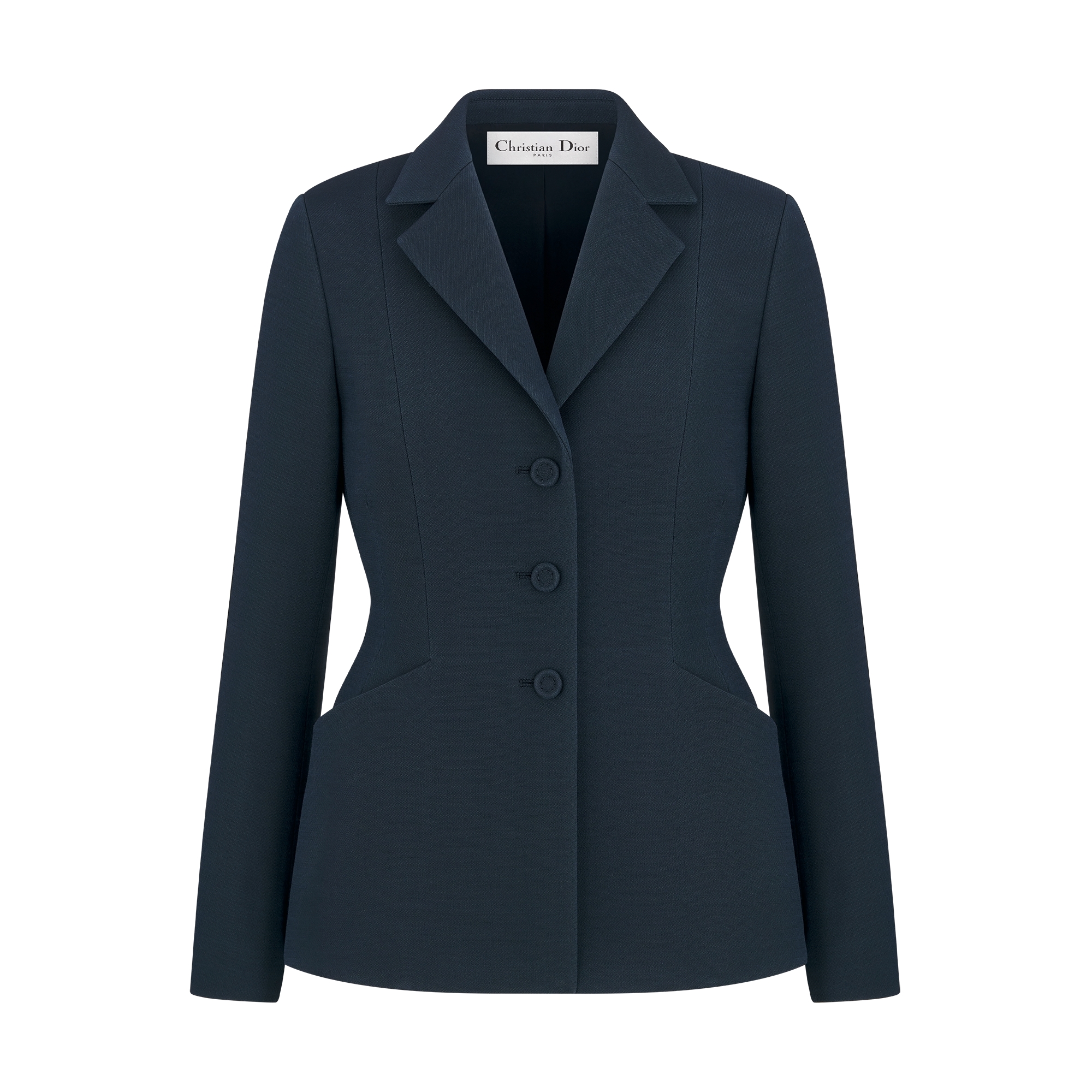  Blue Single-Breasted Wool and Silk