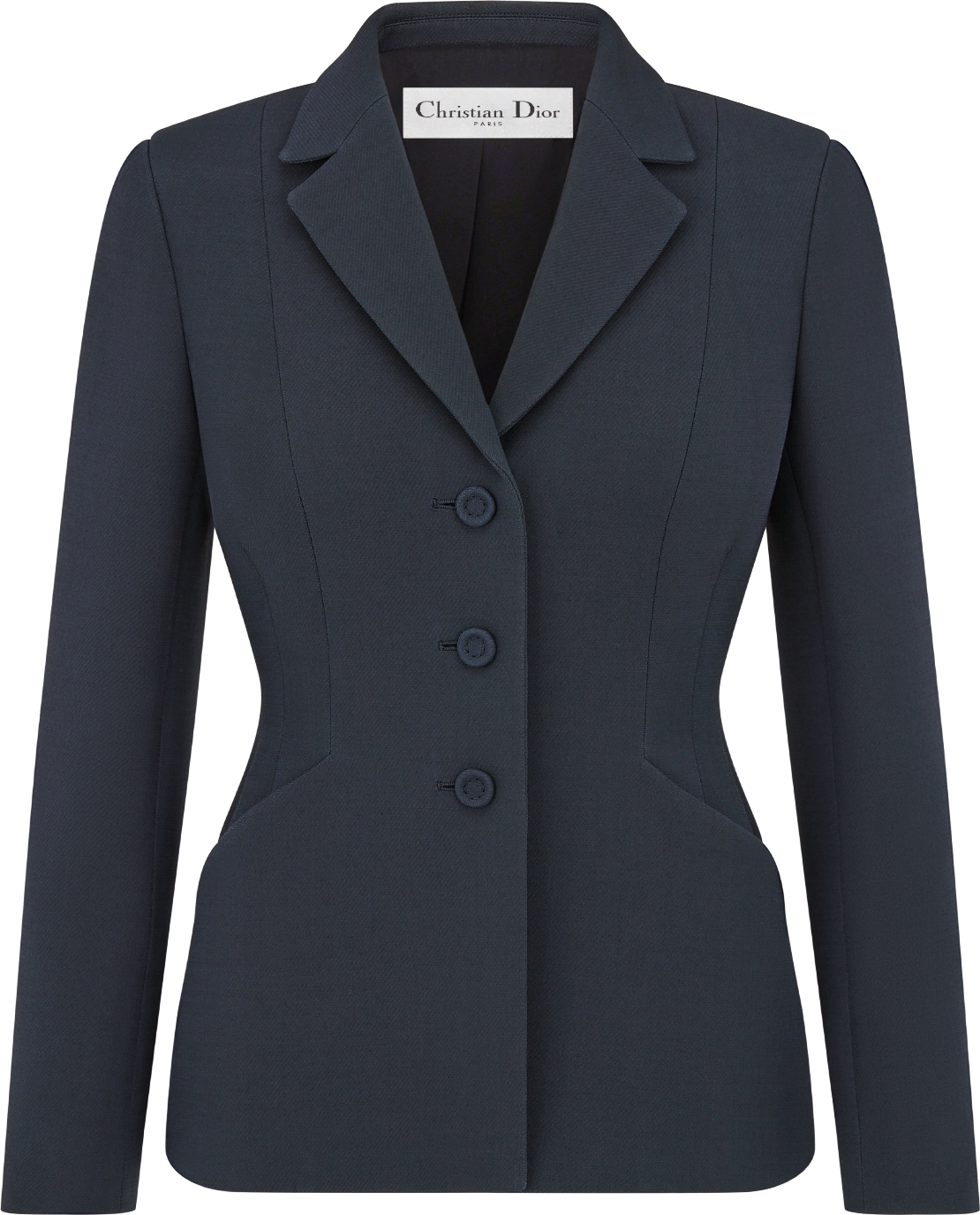 Veste Bar 30 Montaigne Laine et soie noires simple boutonnage DIOR