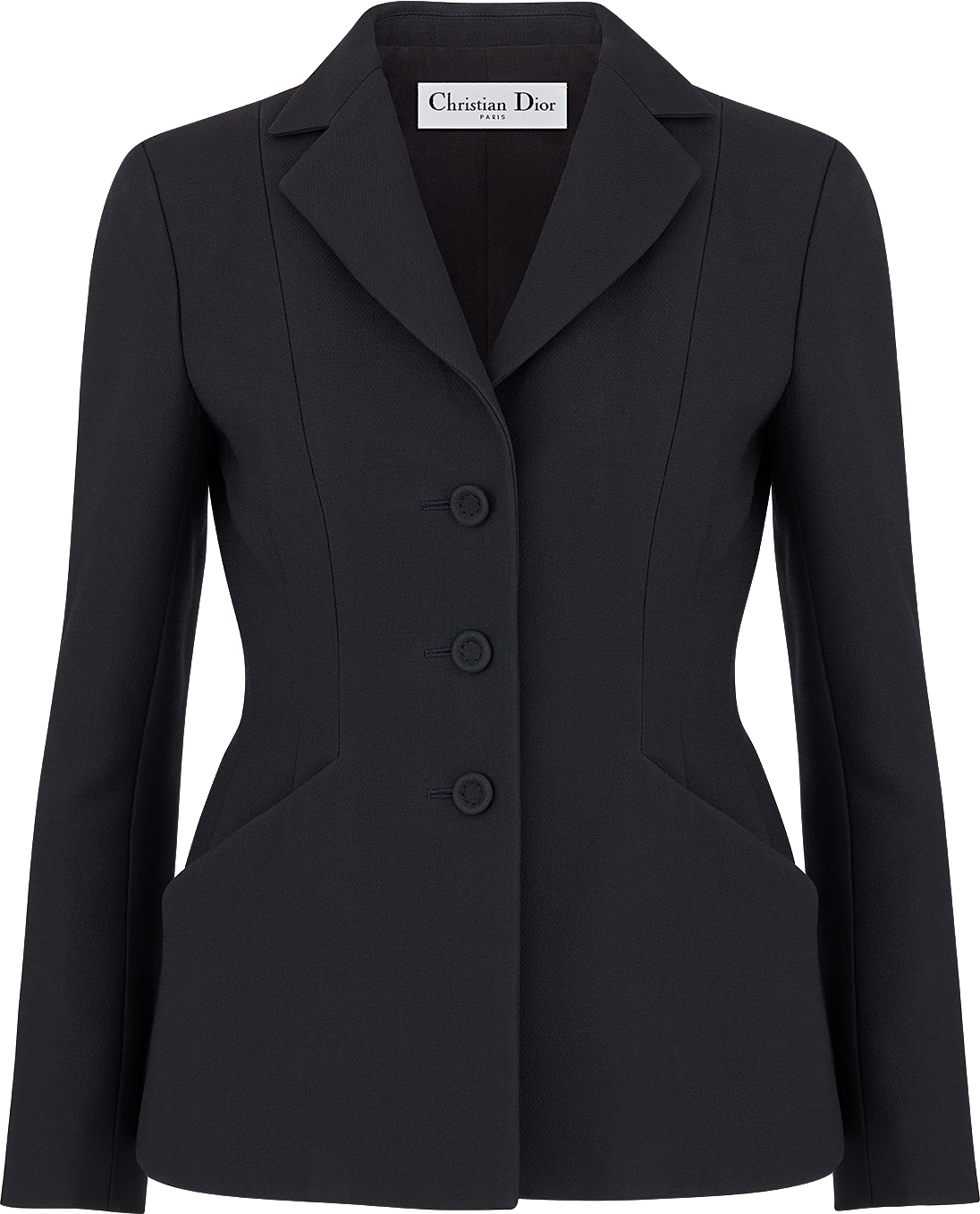 Veste Bar 30 Montaigne Laine et soie noires simple boutonnage DIOR