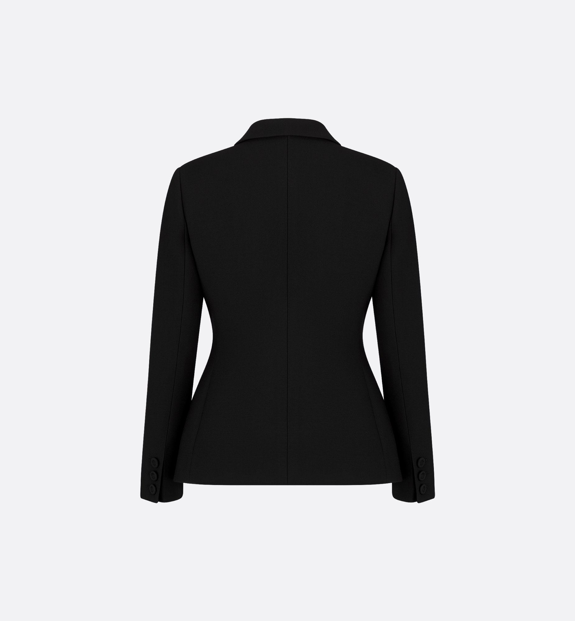 30 Montaigne Bar Jacket Black Single-Breasted Wool and Silk 30 Montaigne Bar Jacket Black Single-Breasted Wool and Silk