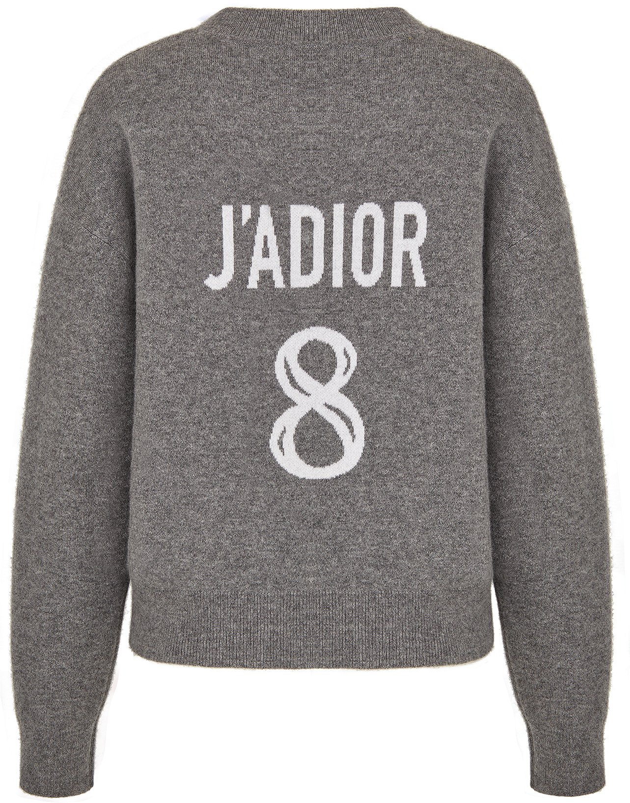J'Adior 8 Boxy Sweater Back view Gray Cashmere