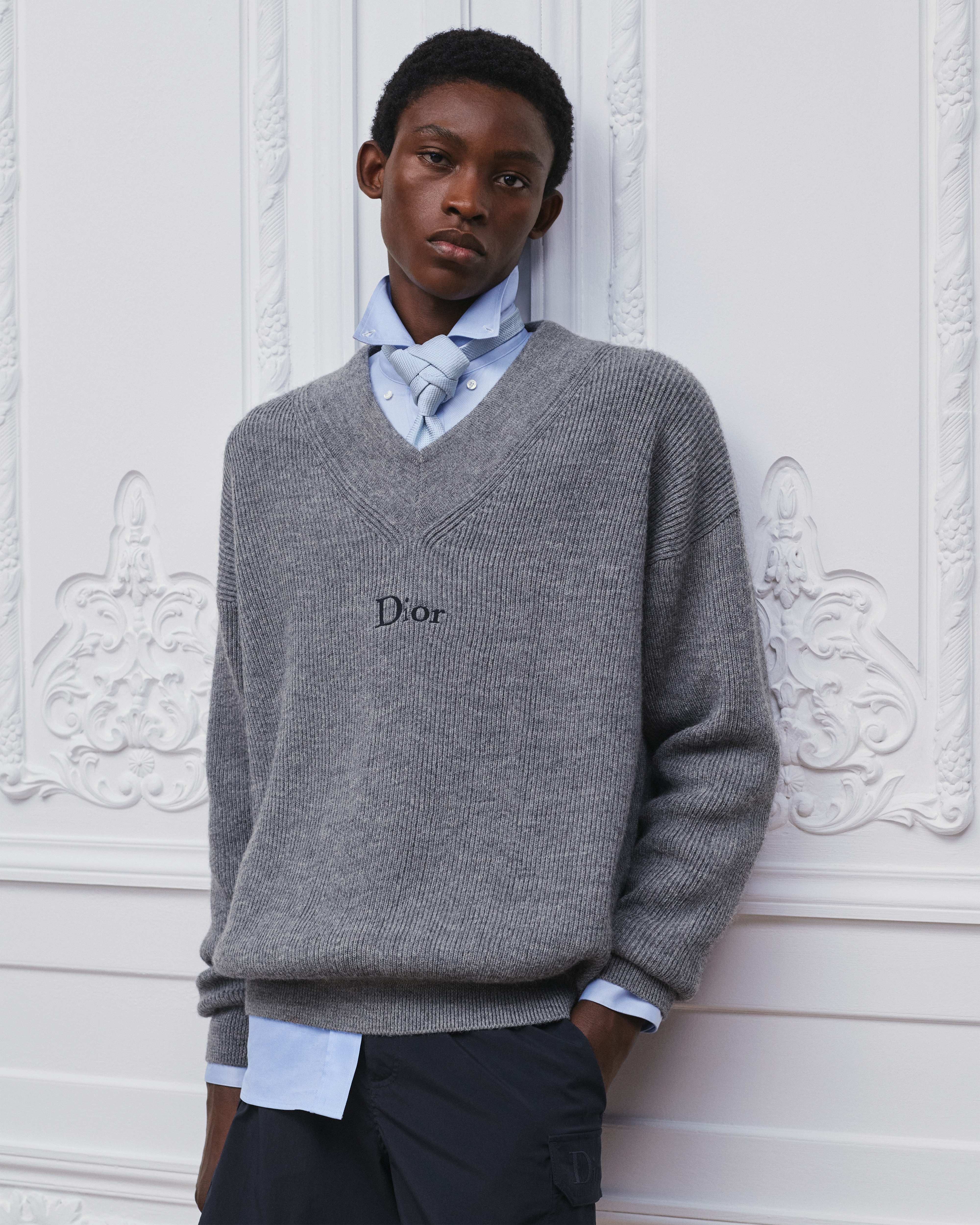 J'Adior 8 Boxy Pullover Kaschmir in Grau E08