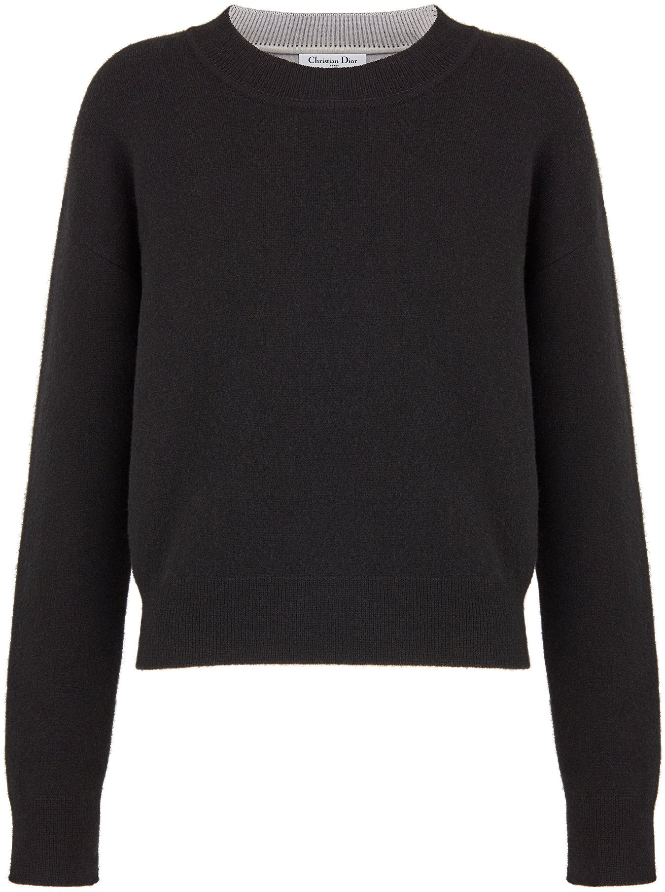 DIOR J Adior 8 Boxy Sweater Black Cashmere Size 36 Women