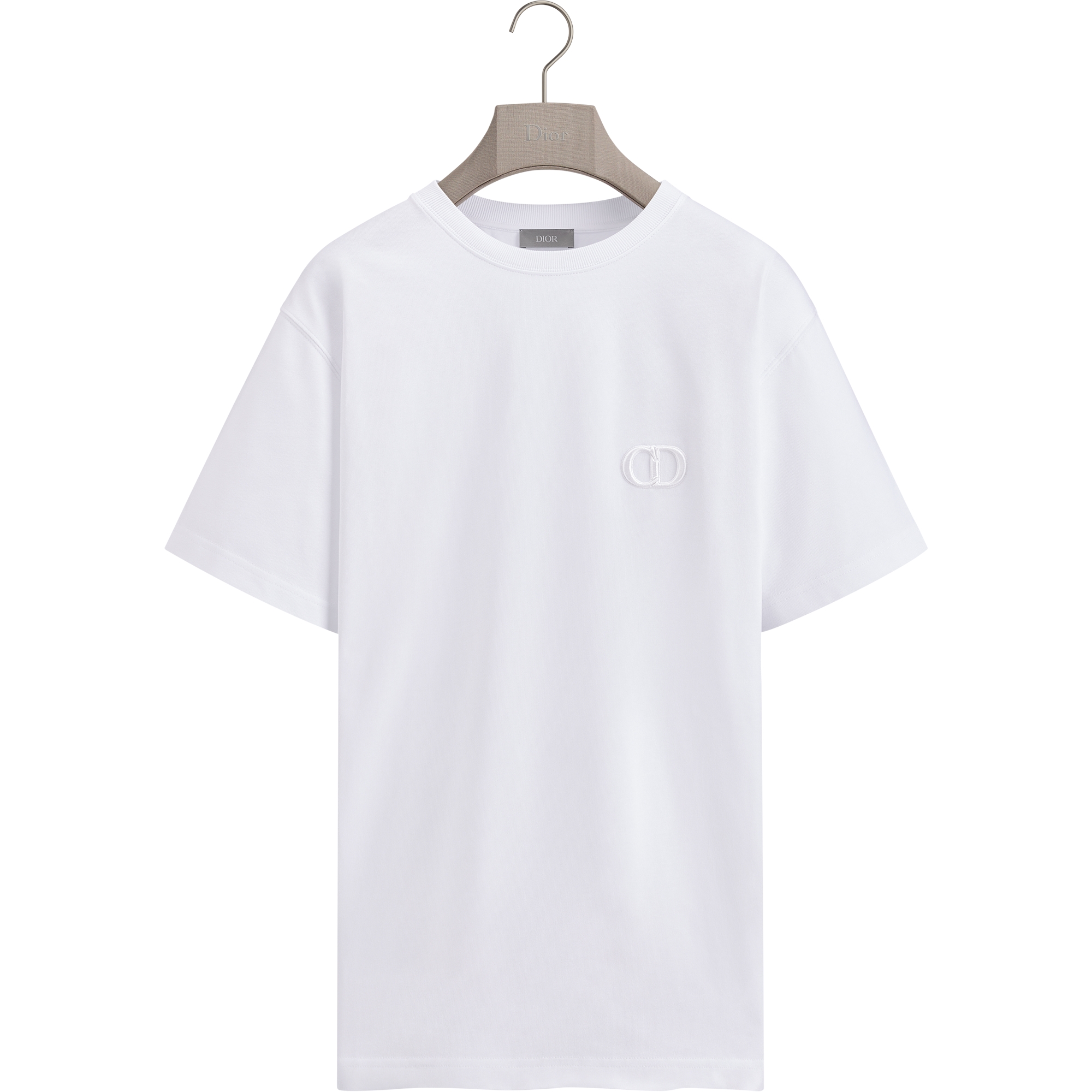 CD Icon Relaxed-Fit T-Shirt White Cotton Jersey E01