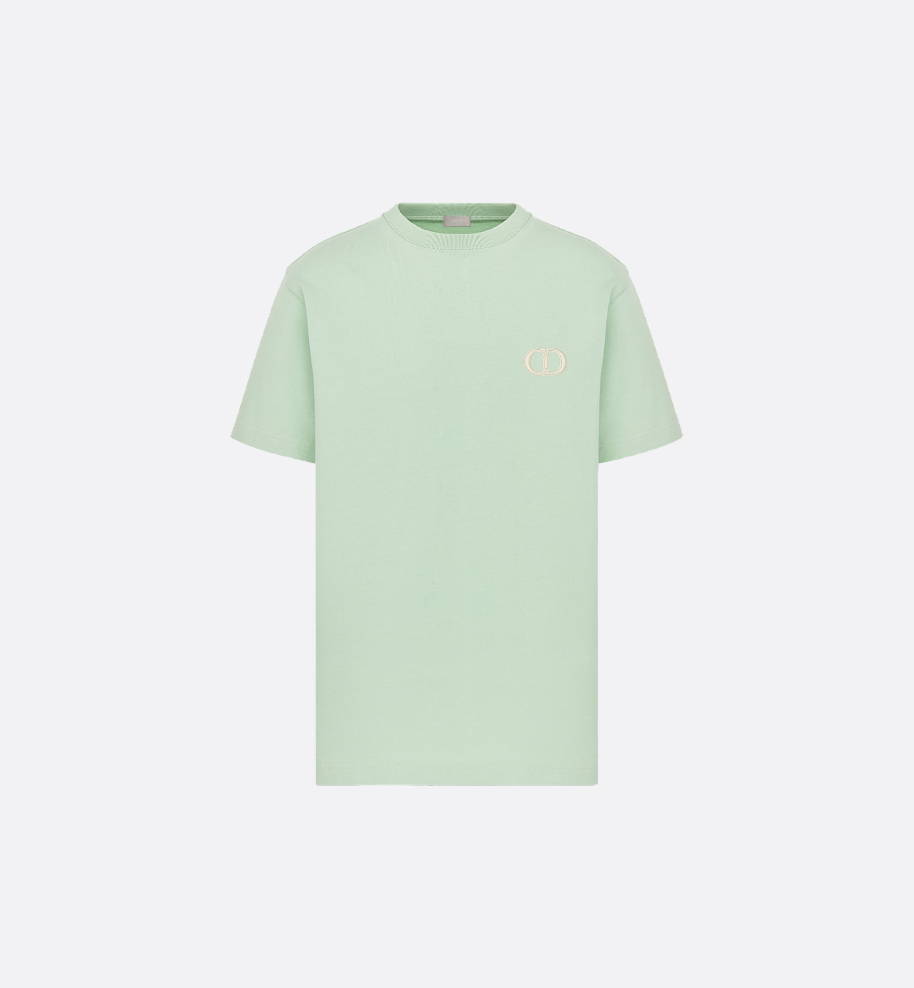 CD Icon T-Shirt, Relaxed Fit Light Green Cotton Jersey | DIOR CD Icon T-Shirt, Relaxed Fit Light Green Cotton Jersey | DIOR