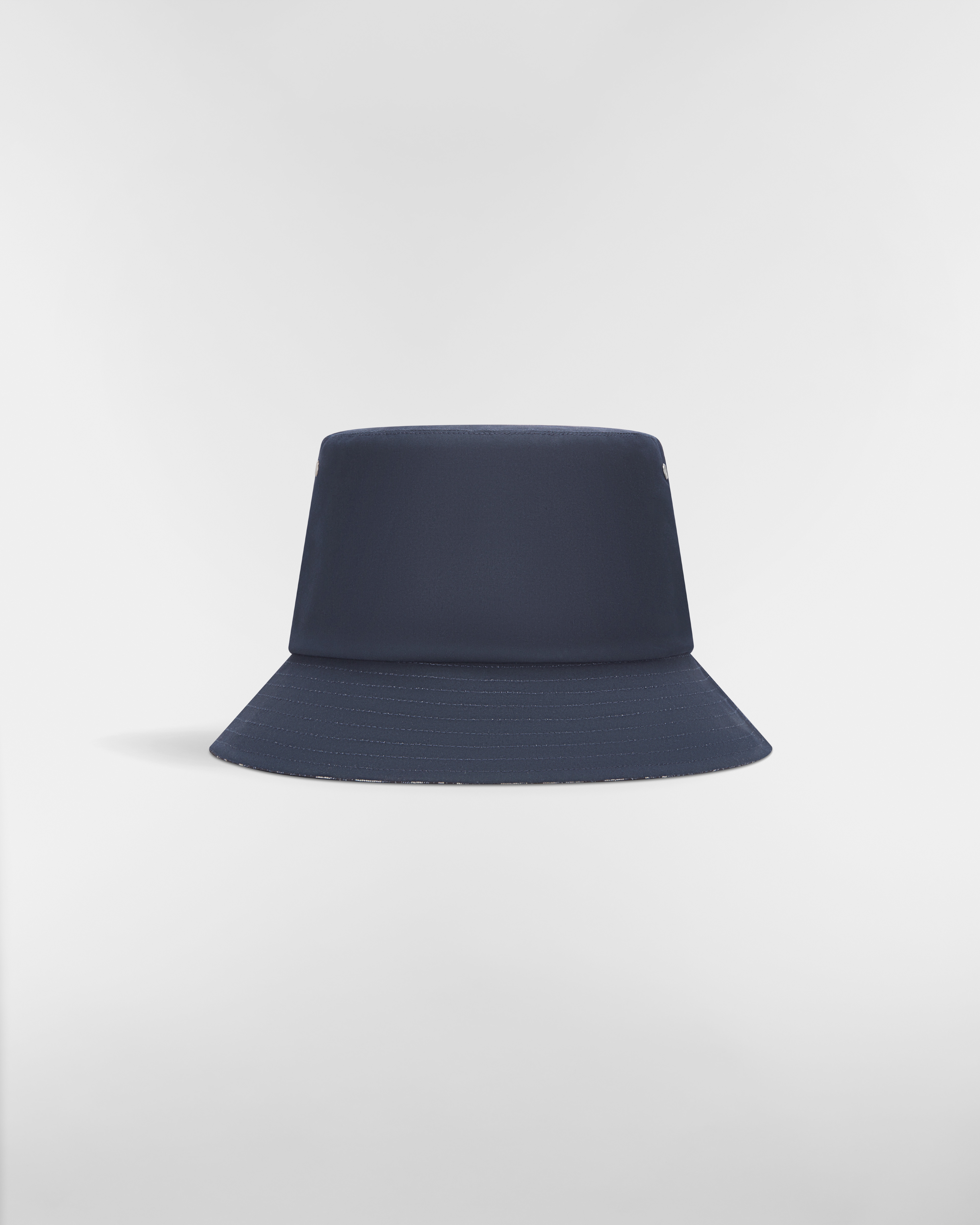Reversible Teddy-D Small Brim Bucket Hat Blue Cotton Blend E01