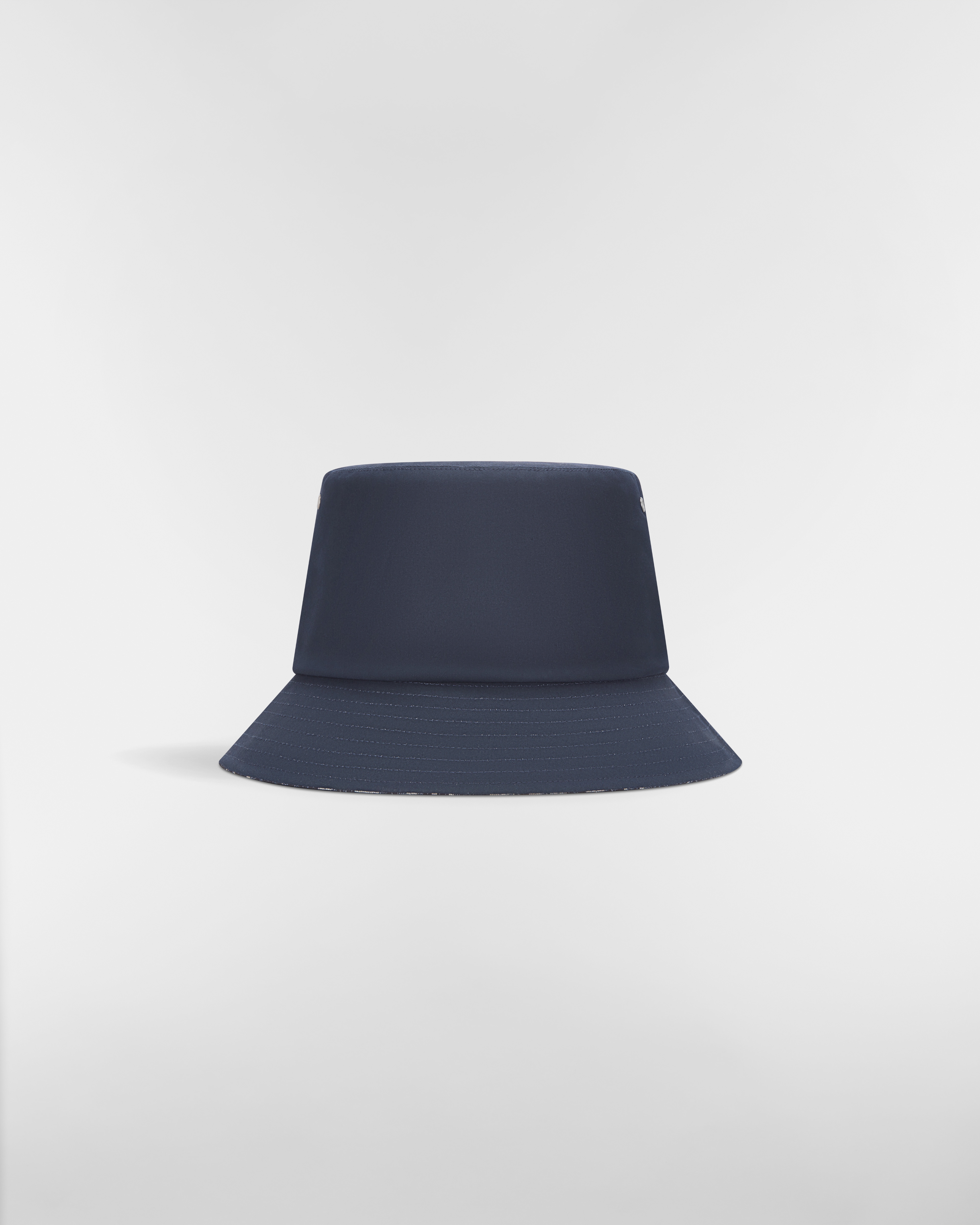 Reversible Teddy-D Small Brim Bucket Hat Blue Cotton Blend E01