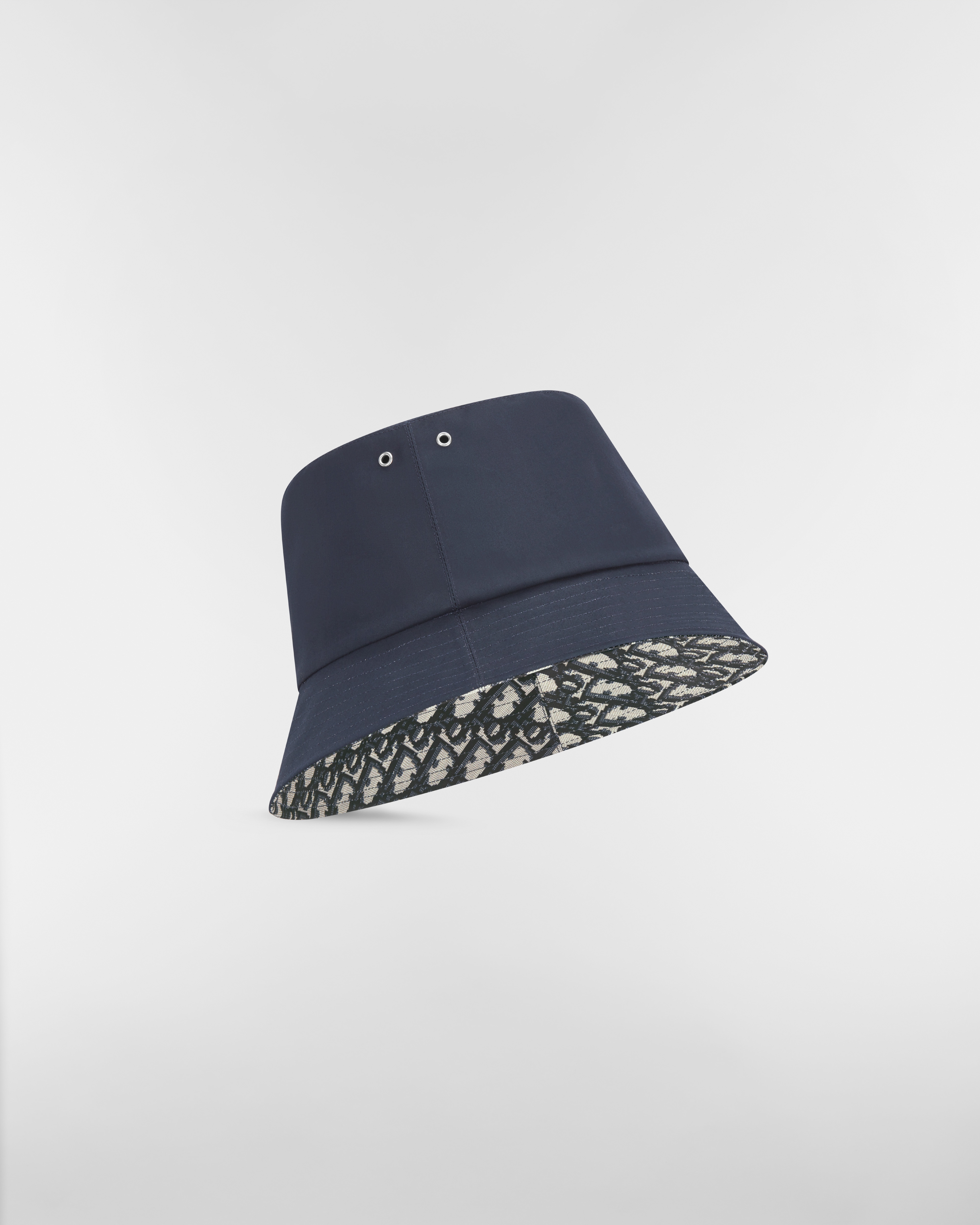Reversible Teddy-D Small Brim Bucket Hat Blue Cotton Blend E03