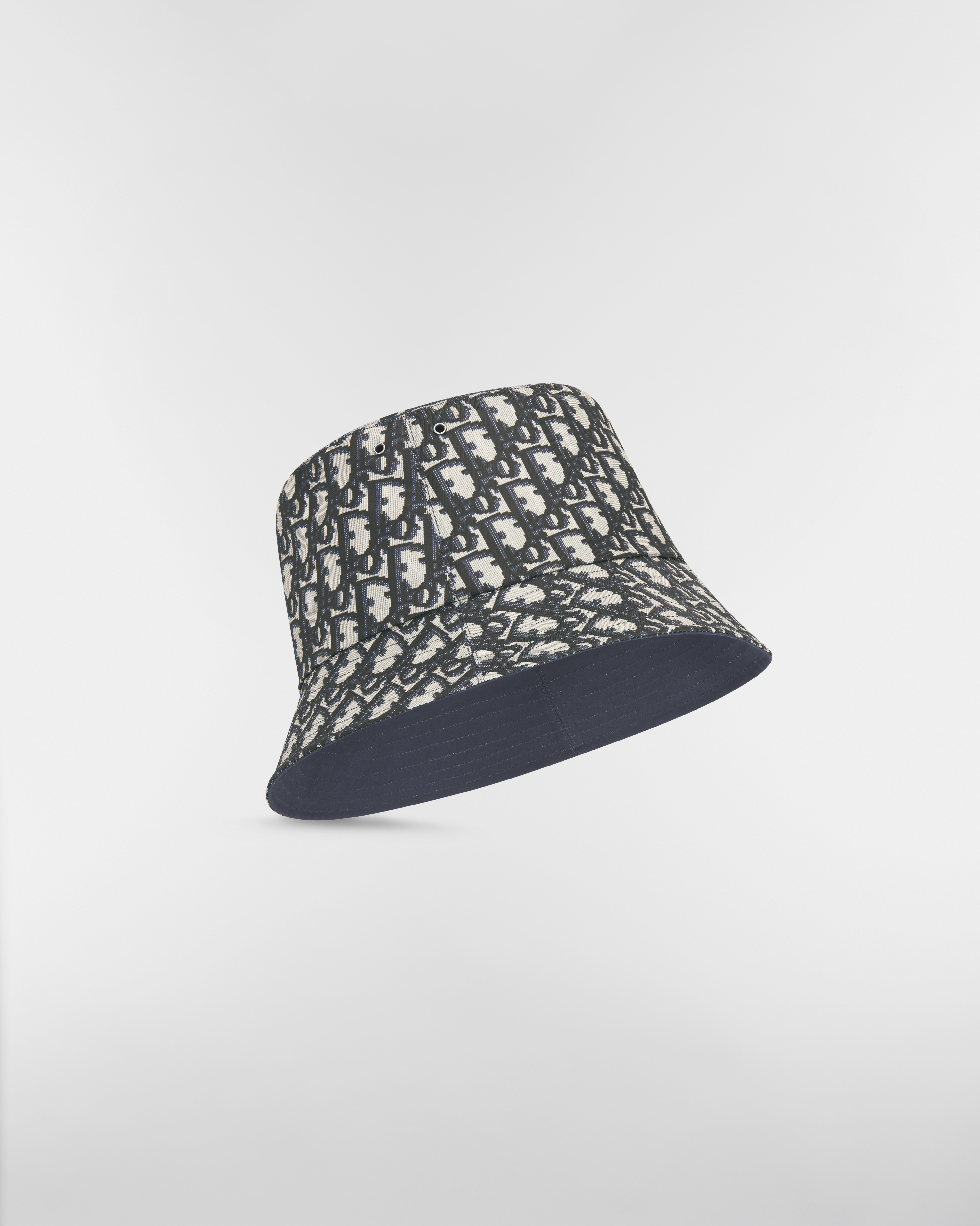 Reversible Teddy-D Small Brim Bucket Hat Blue Cotton Blend E07