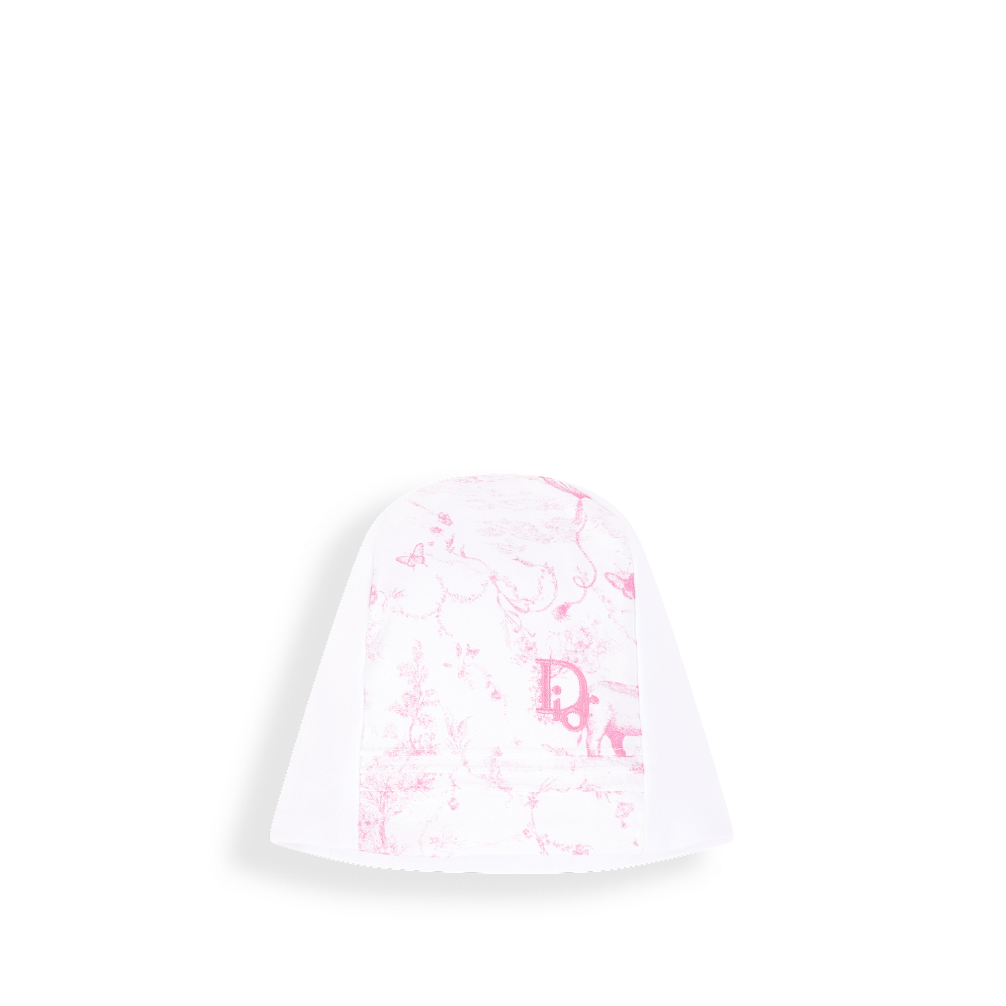 Newborn Gift Set White Cotton Interlock and Satin with Pale Pink Toile de Jouy Print E04