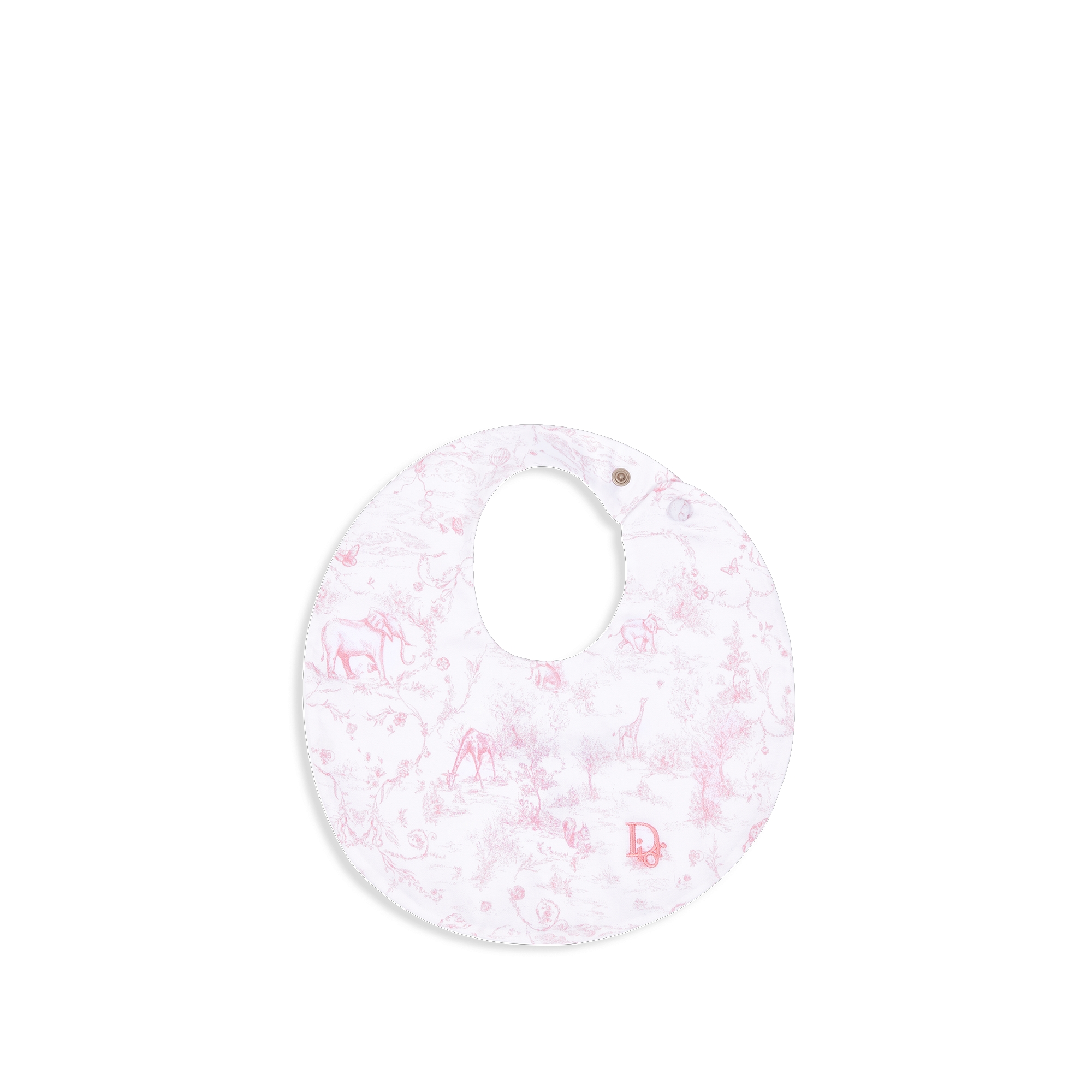 Newborn Gift Set White Cotton Interlock and Satin with Pale Pink Toile de Jouy Print E06