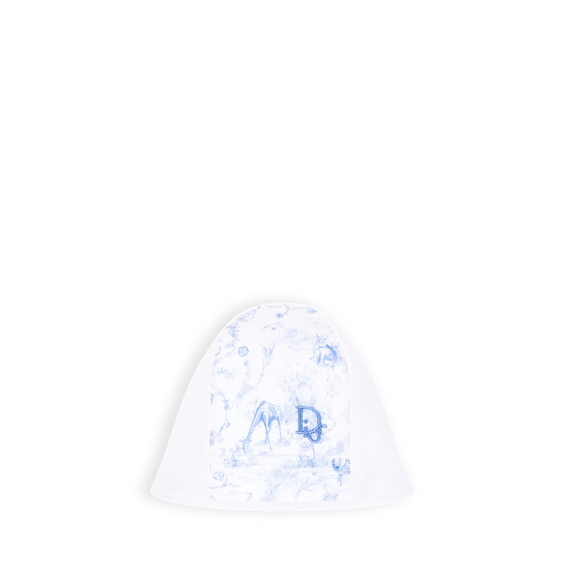 Newborn Gift Set White Cotton Interlock and Satin with Light Blue Toile de Jouy Print E04