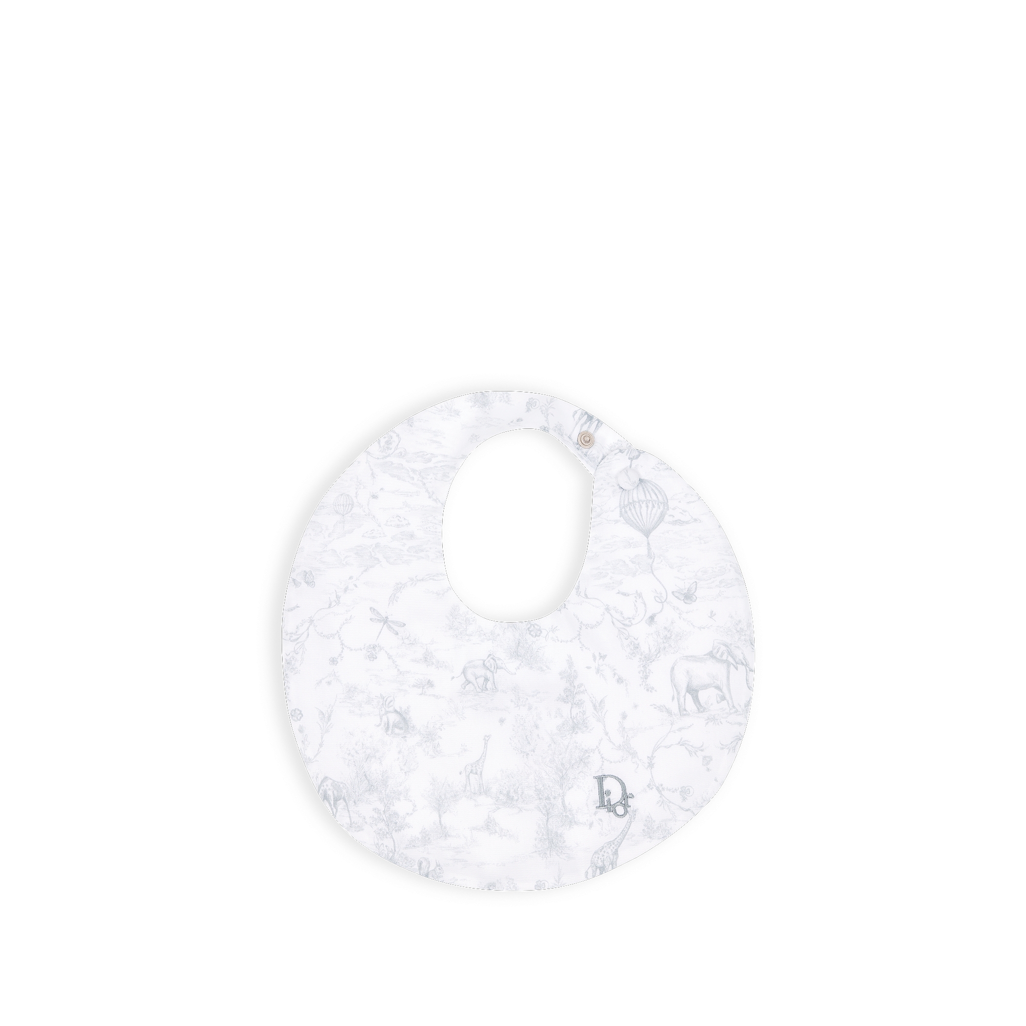 Cadeauset voor baby’s Wit interlocked katoen en satijn met grijze Toile de Jouy-print E06