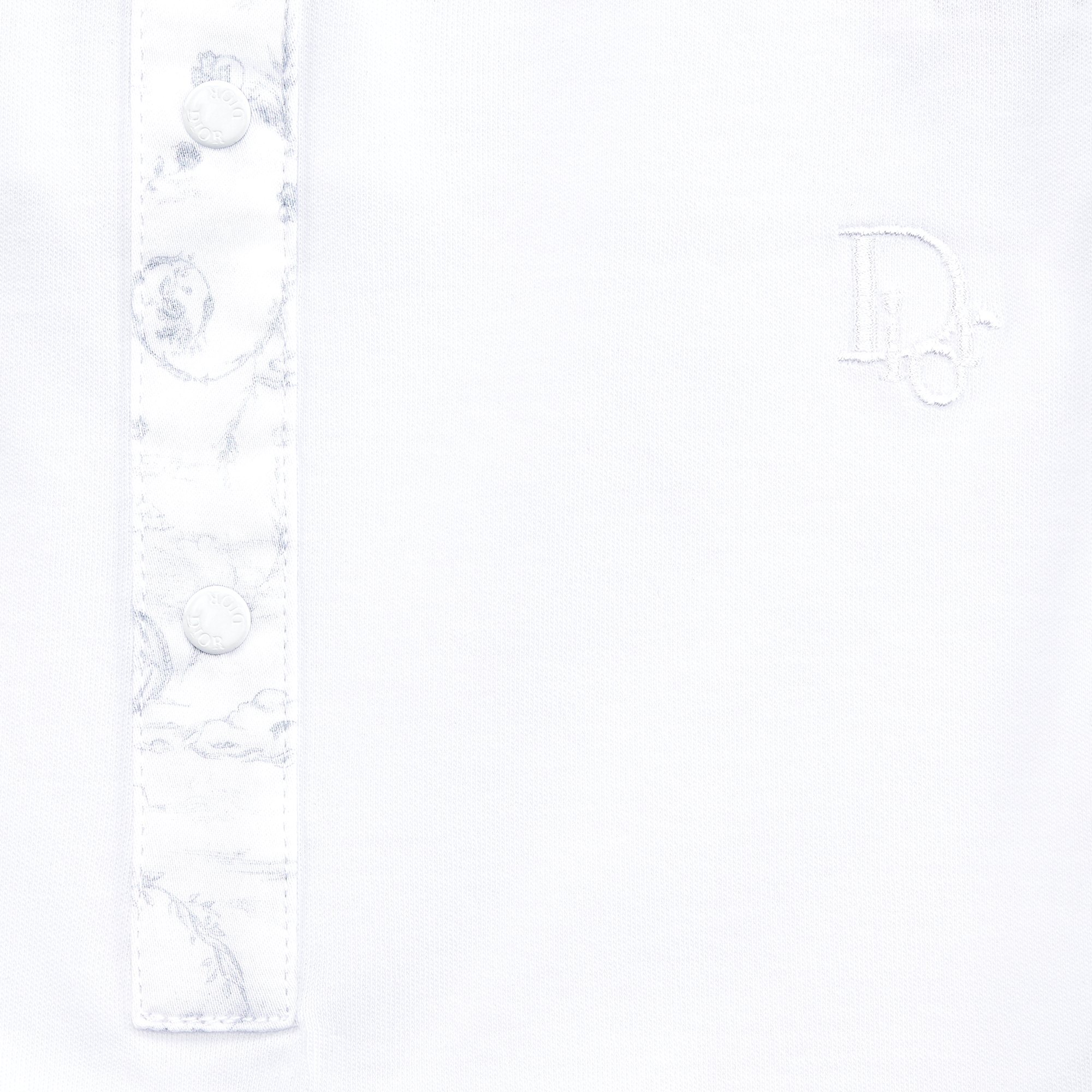 Cadeauset voor baby’s Wit interlocked katoen en satijn met grijze Toile de Jouy-print E09