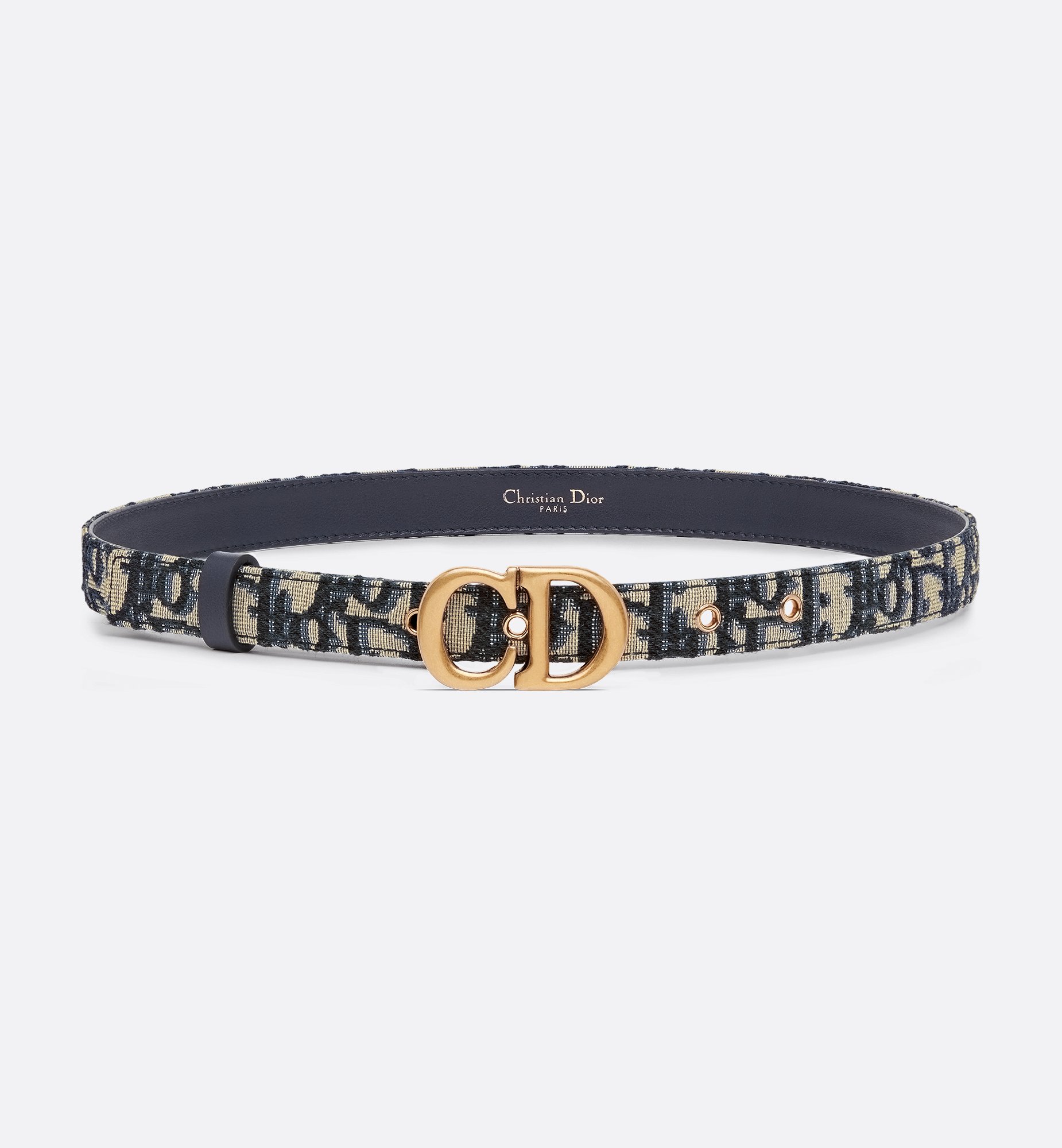 Saddle Belt Blue Dior Oblique Jacquard, 20 MM | DIOR Saddle Belt Blue Dior Oblique Jacquard, 20 MM | DIOR