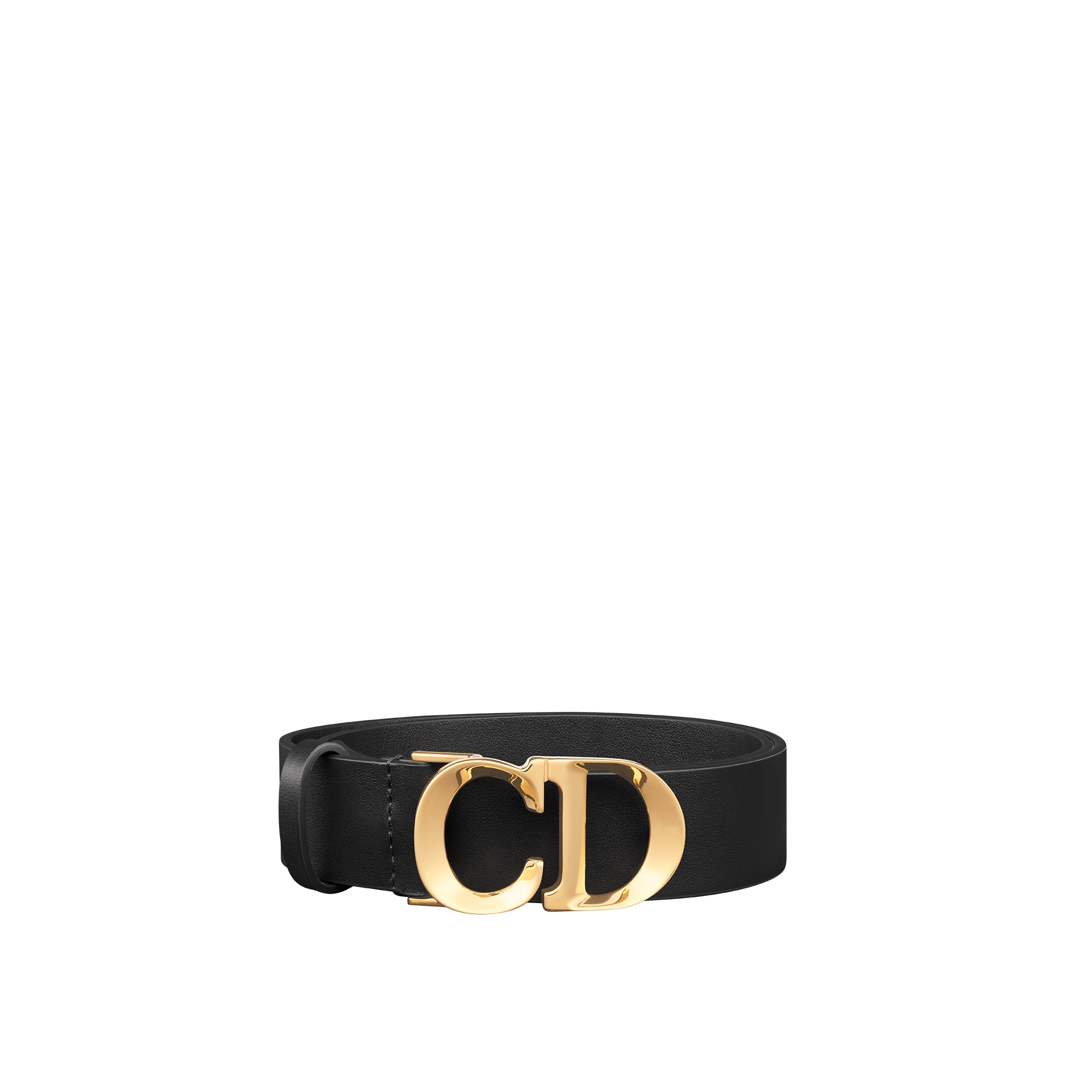 C'est Dior Belt Black Smooth Calfskin, 30 MM E03