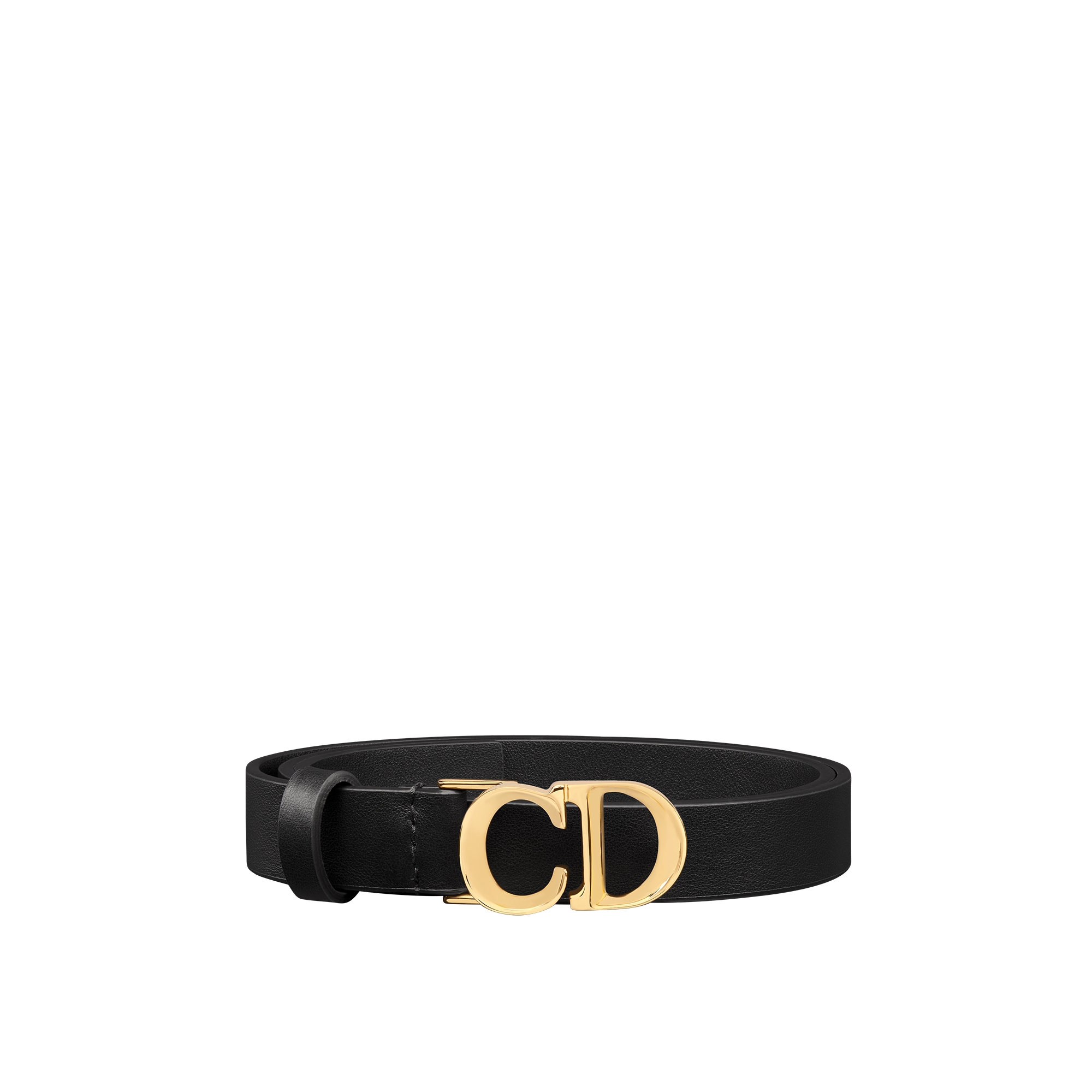C'est Dior Belt Black Smooth Calfskin, 20 MM E03