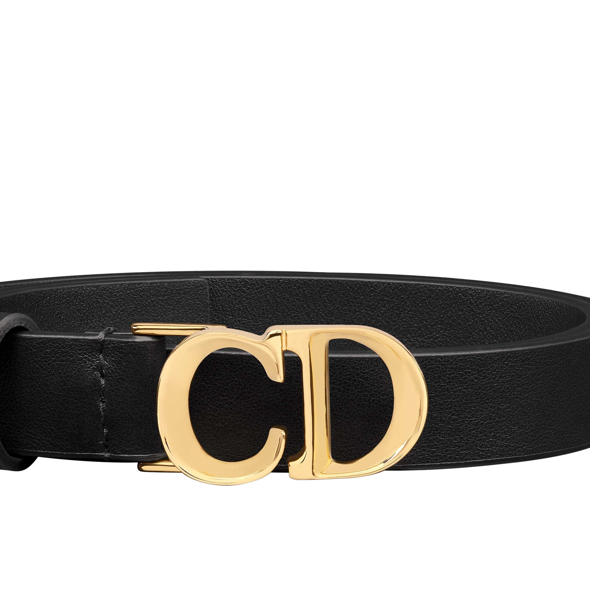 C'est Dior Belt Black Smooth Calfskin, 20 MM E09