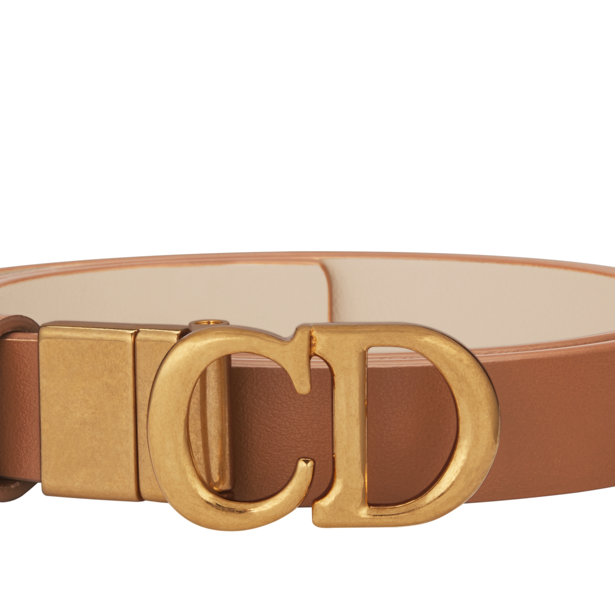 Reversible Saddle Belt Golden Saddle and Caramel Beige Smooth Calfskin, 20 MM E09