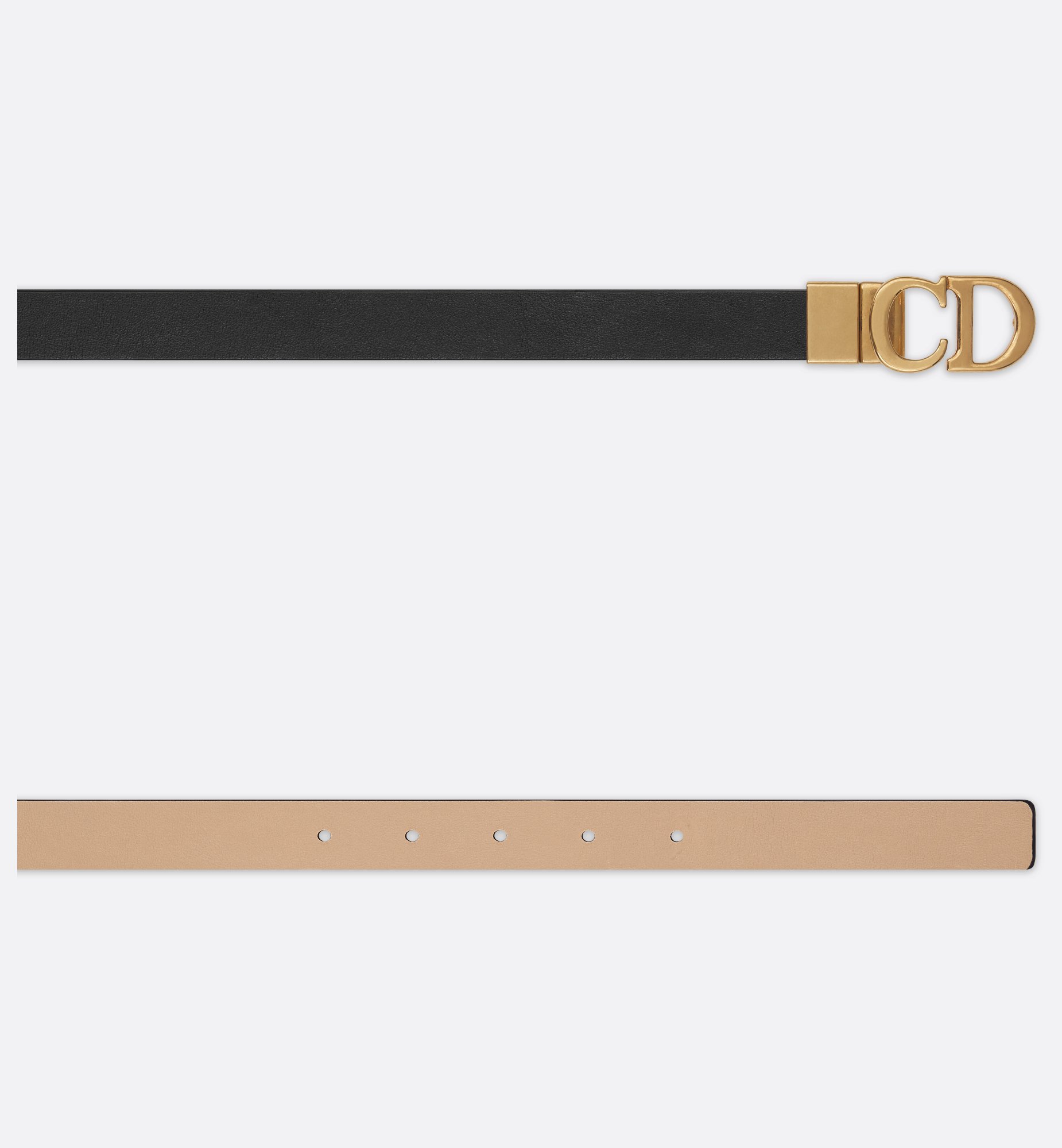Reversible Saddle Belt Black and Powder Beige Smooth Reversible Saddle Belt Black and Powder Beige Smooth