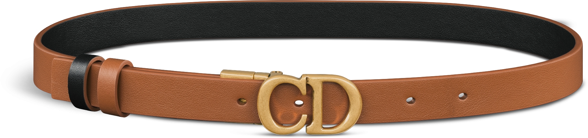 Reversible Saddle Belt Golden Saddle and Caramel Beige Smooth Calfskin 20 MM DIOR