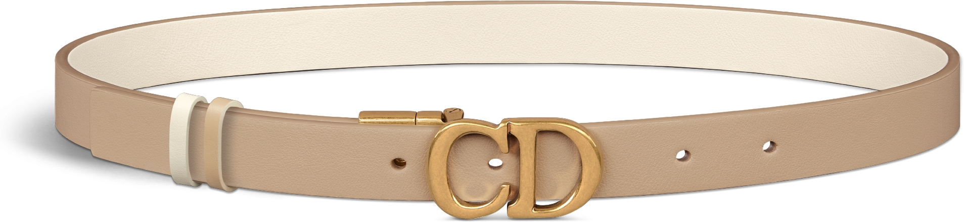 Reversible Saddle Belt Golden Saddle and Caramel Beige Smooth Calfskin 20 MM DIOR