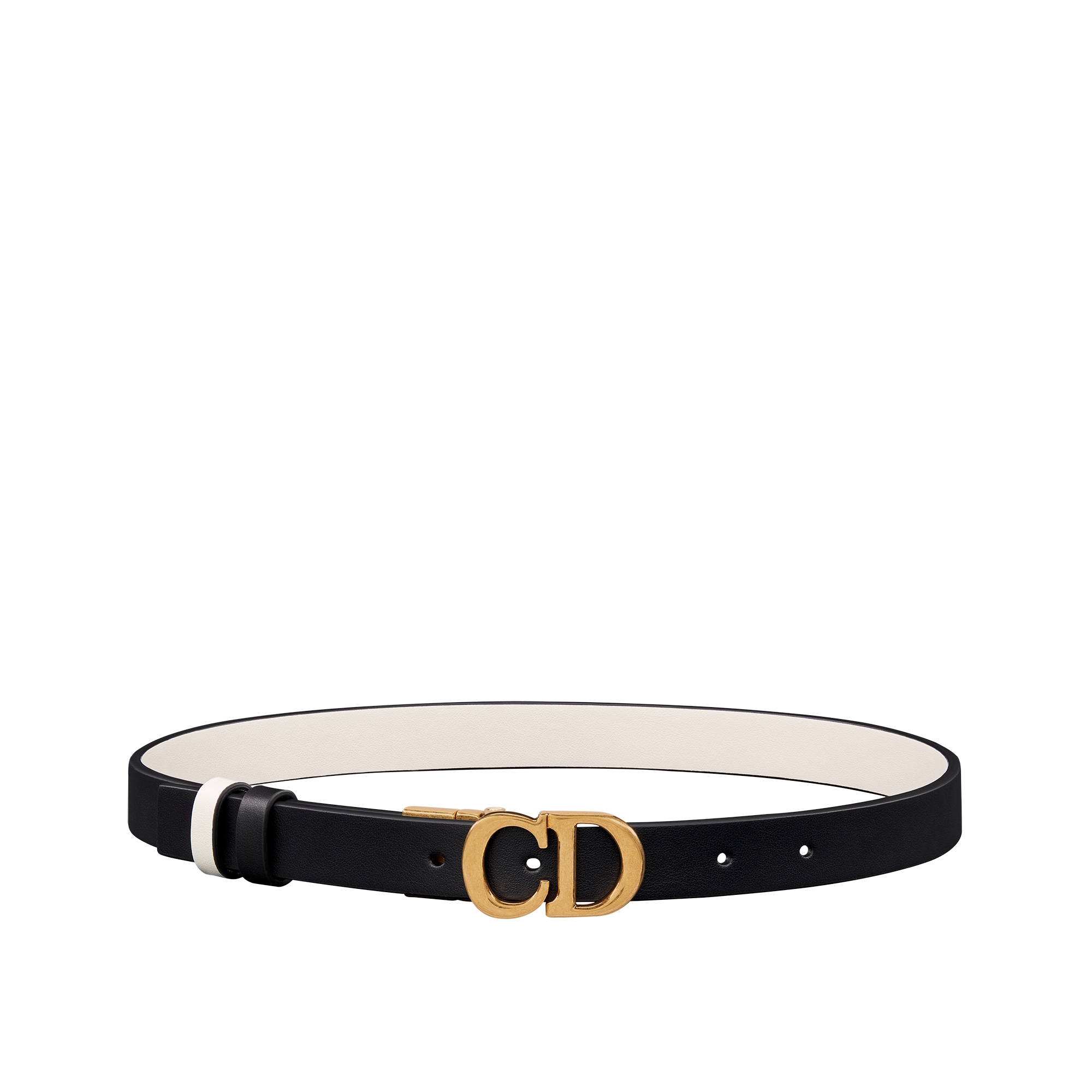  Piel de becerro lisa en negro y latte, 20 mm