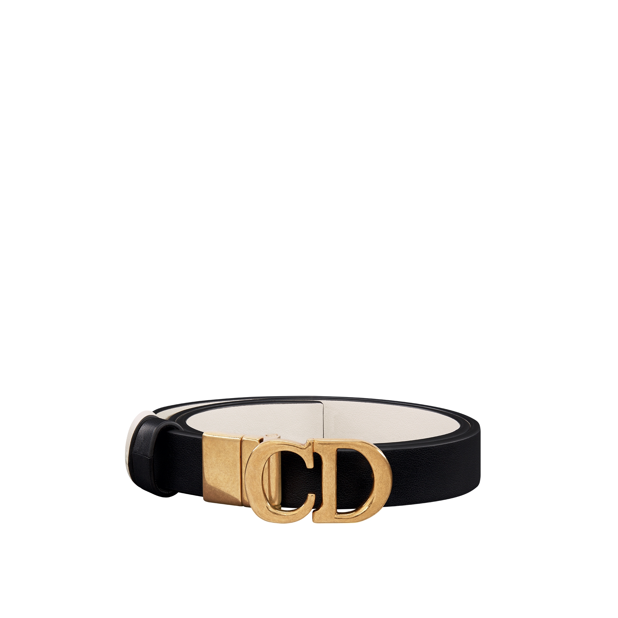 Reversible Saddle Belt Black and Latte Smooth Calfskin, 20 MM E03