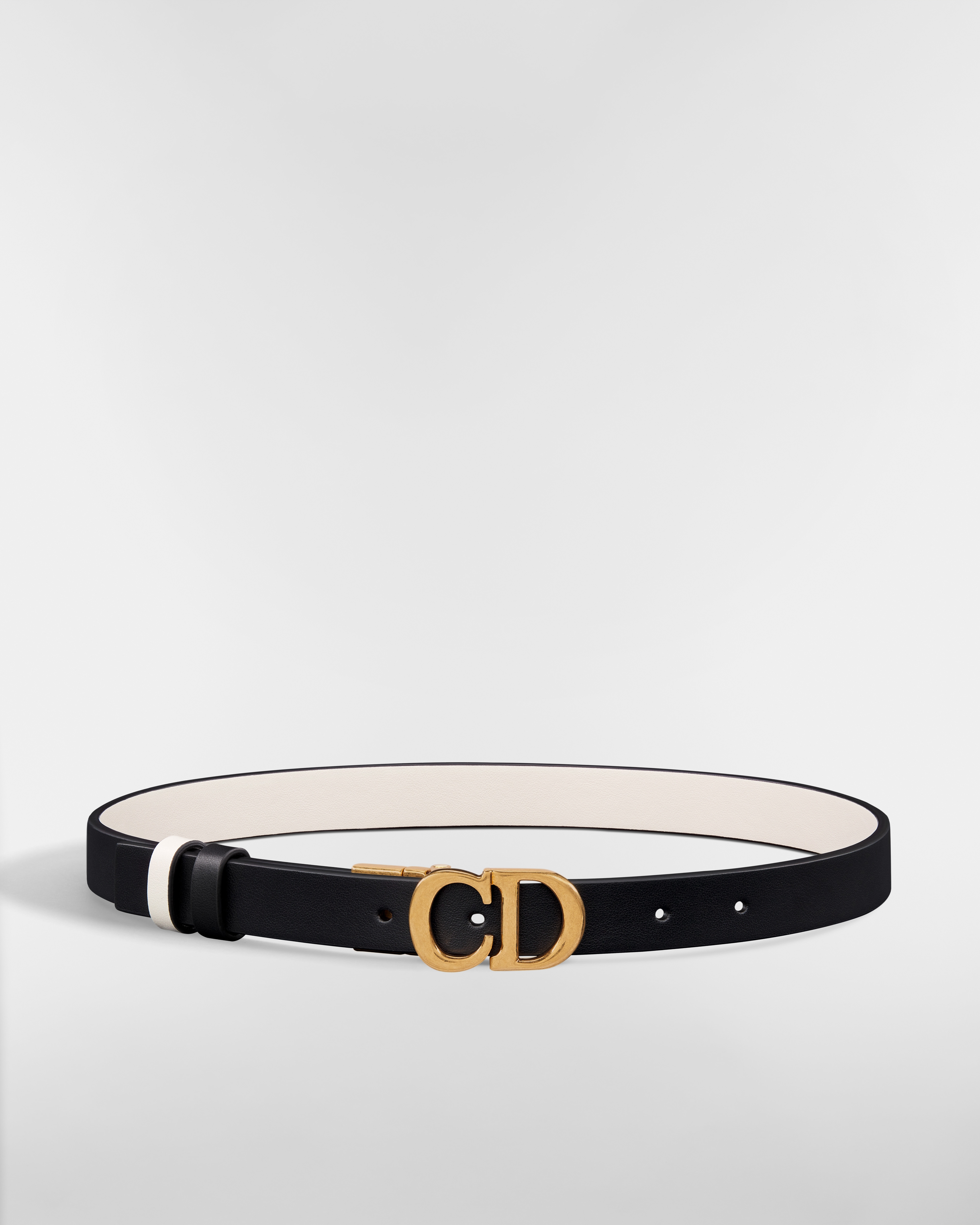 Reversible Saddle Belt Black and Latte Smooth Calfskin, 20 MM E01