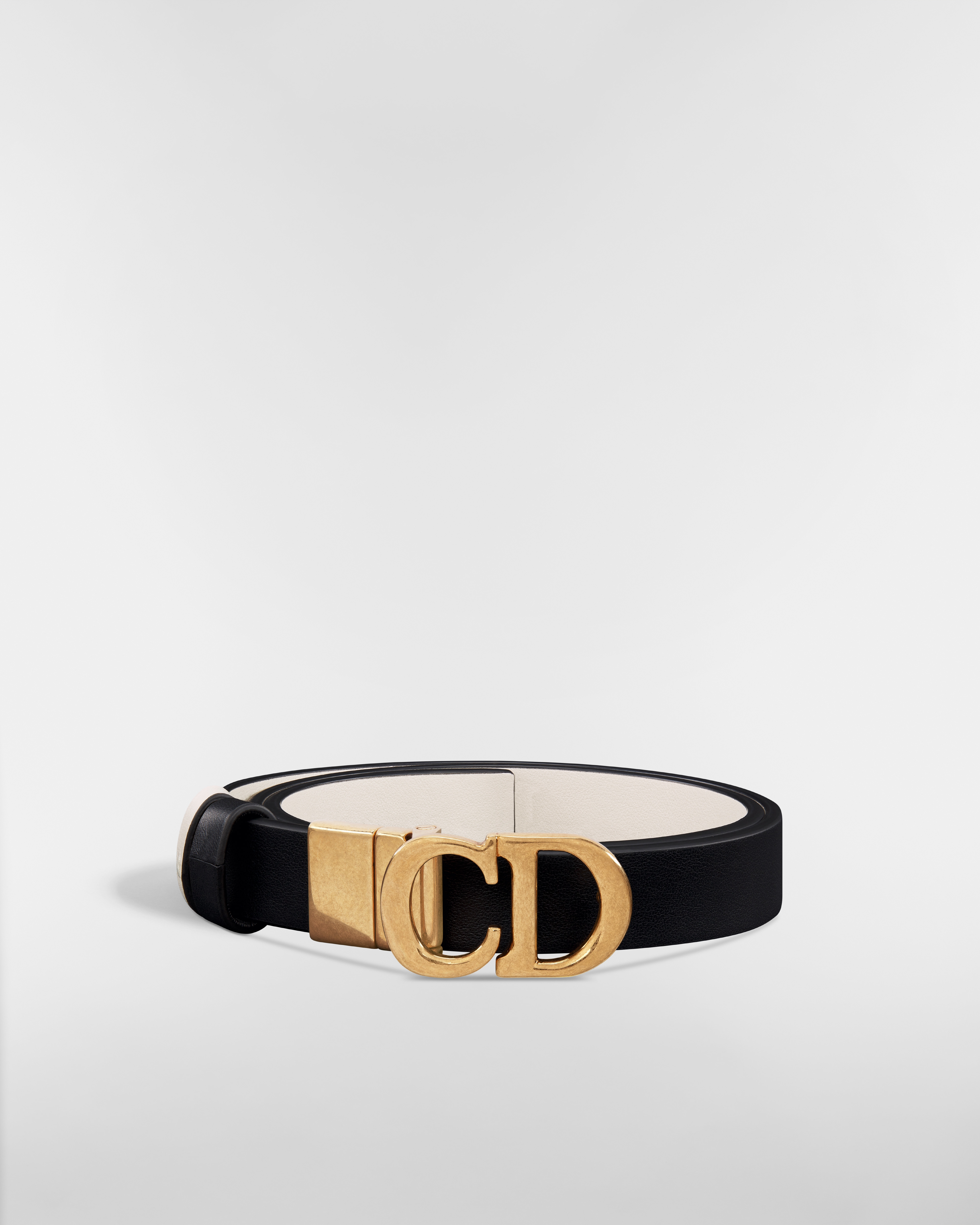 Reversible Saddle Belt Black and Latte Smooth Calfskin, 20 MM E03