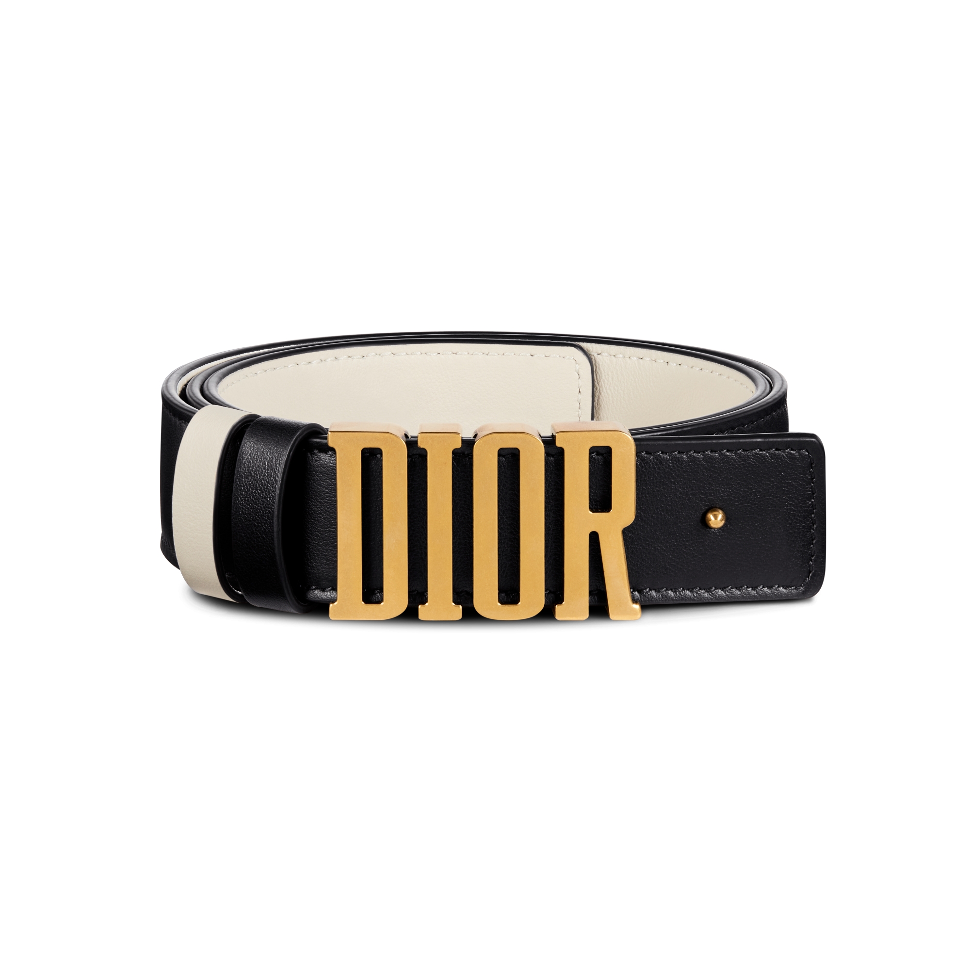 DIOR ベルト Reversible Saddle Belt Golden Saddle and Caramel Beige
