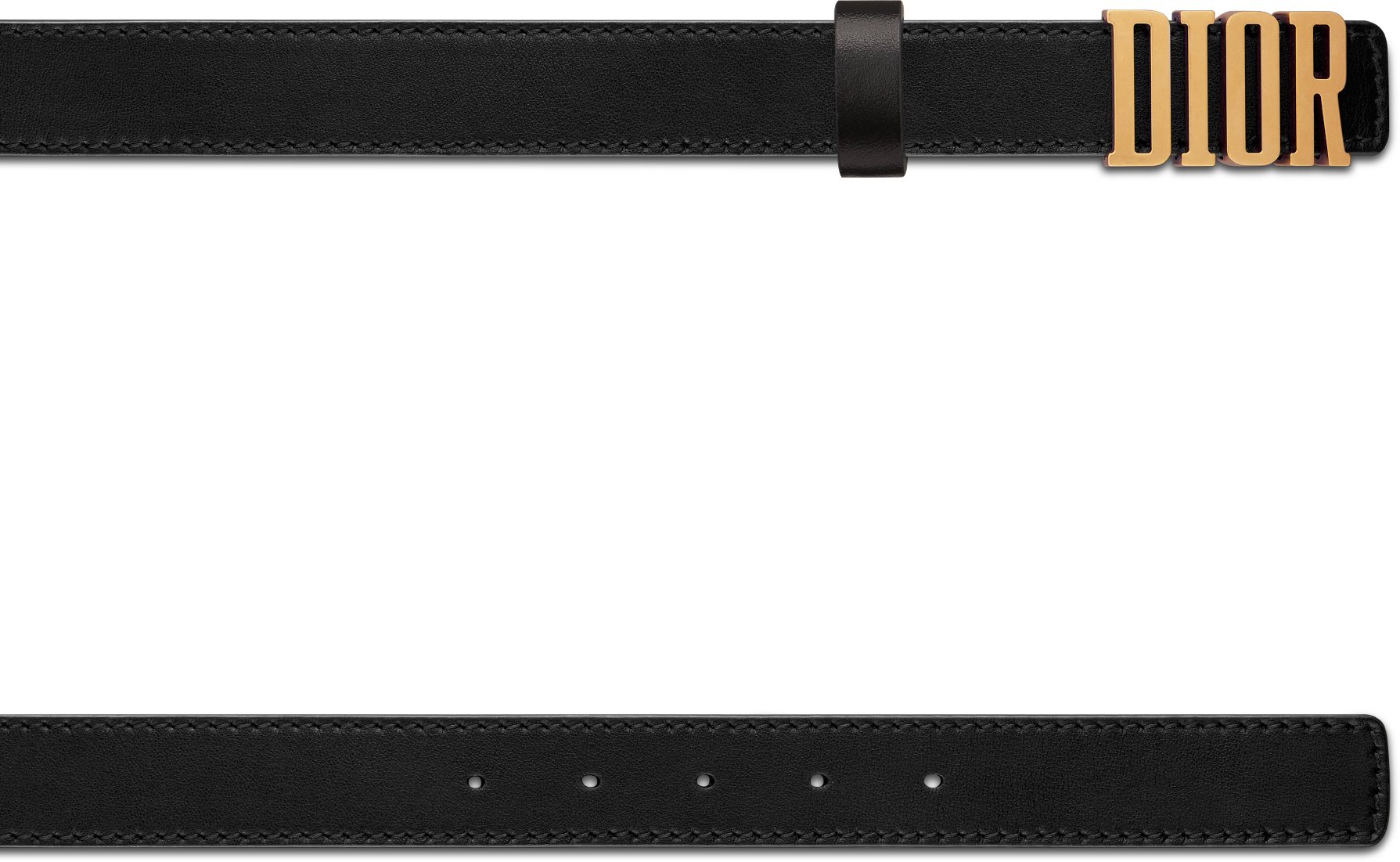 D Fence Belt Black Smooth Calfskin 30 MM DIOR