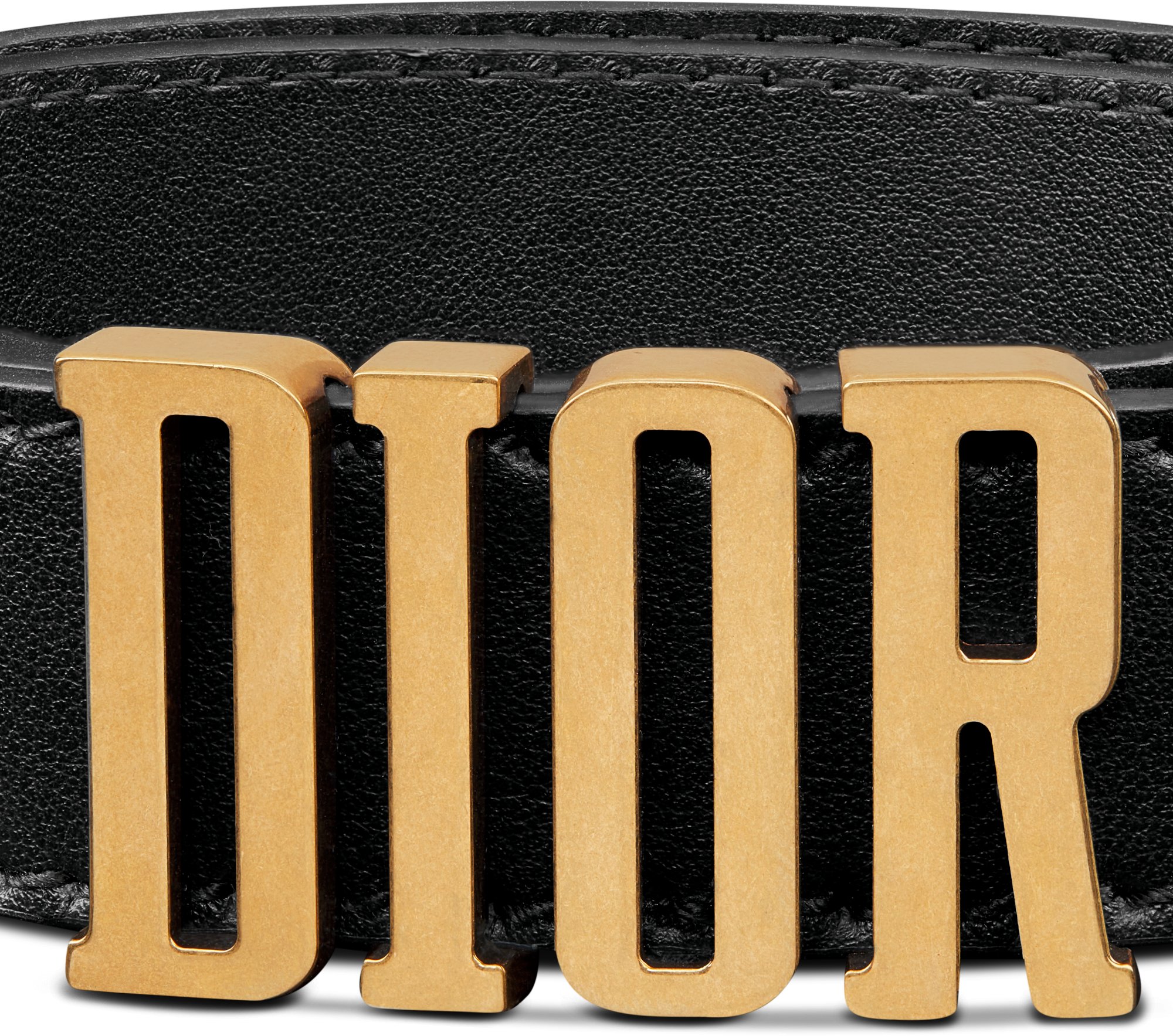 D Fence Belt Black Smooth Calfskin 30 MM DIOR