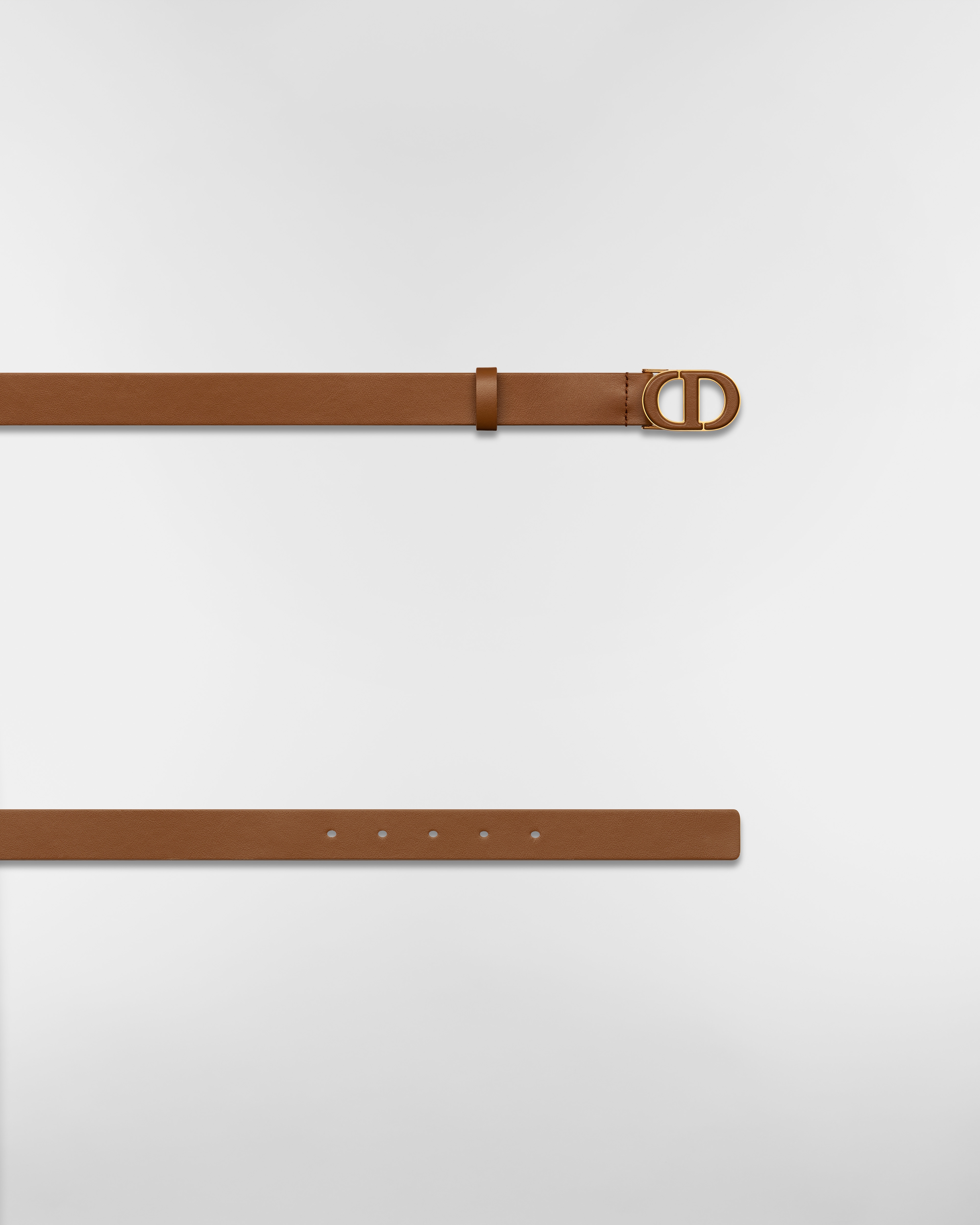 30 Montaigne 벨트 브라운 스무스 송아지 가죽 25mm E06