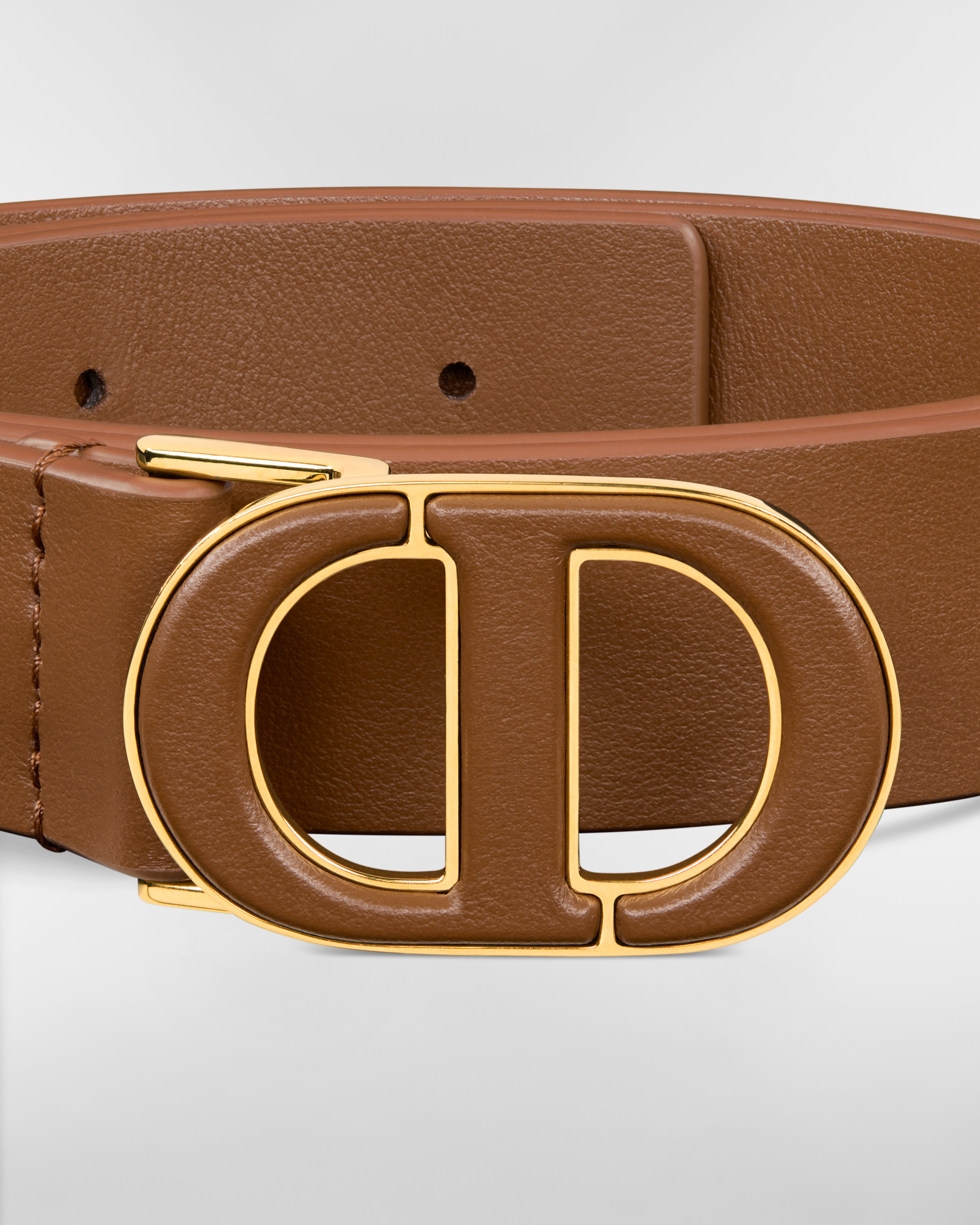 30 Montaigne 벨트 브라운 스무스 송아지 가죽 25mm E09